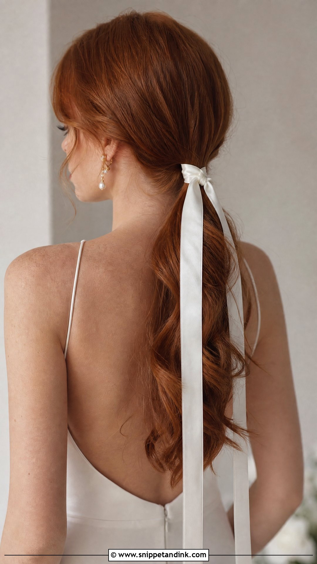 Bridal Ribbon Hair Tie - Snippet and Ink - 15 Bridal Hair Ornaments