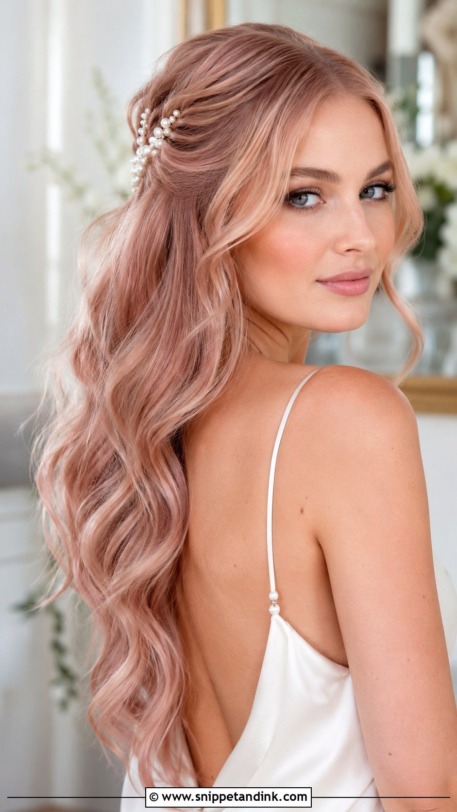 Bridal Rose Gold Hair Color - Snippet and Ink - 15 Wedding Hair Color Ideas Brides