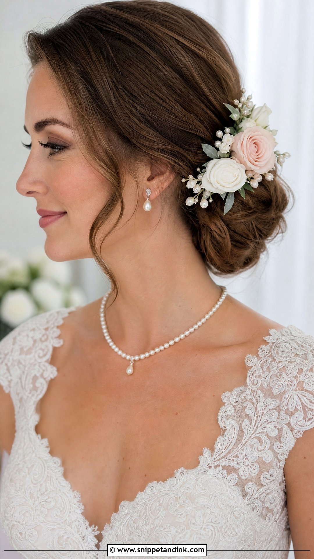 Bridal Rose Hair Comb - Snippet and Ink - 15 Floral Hair Accessories Brides
