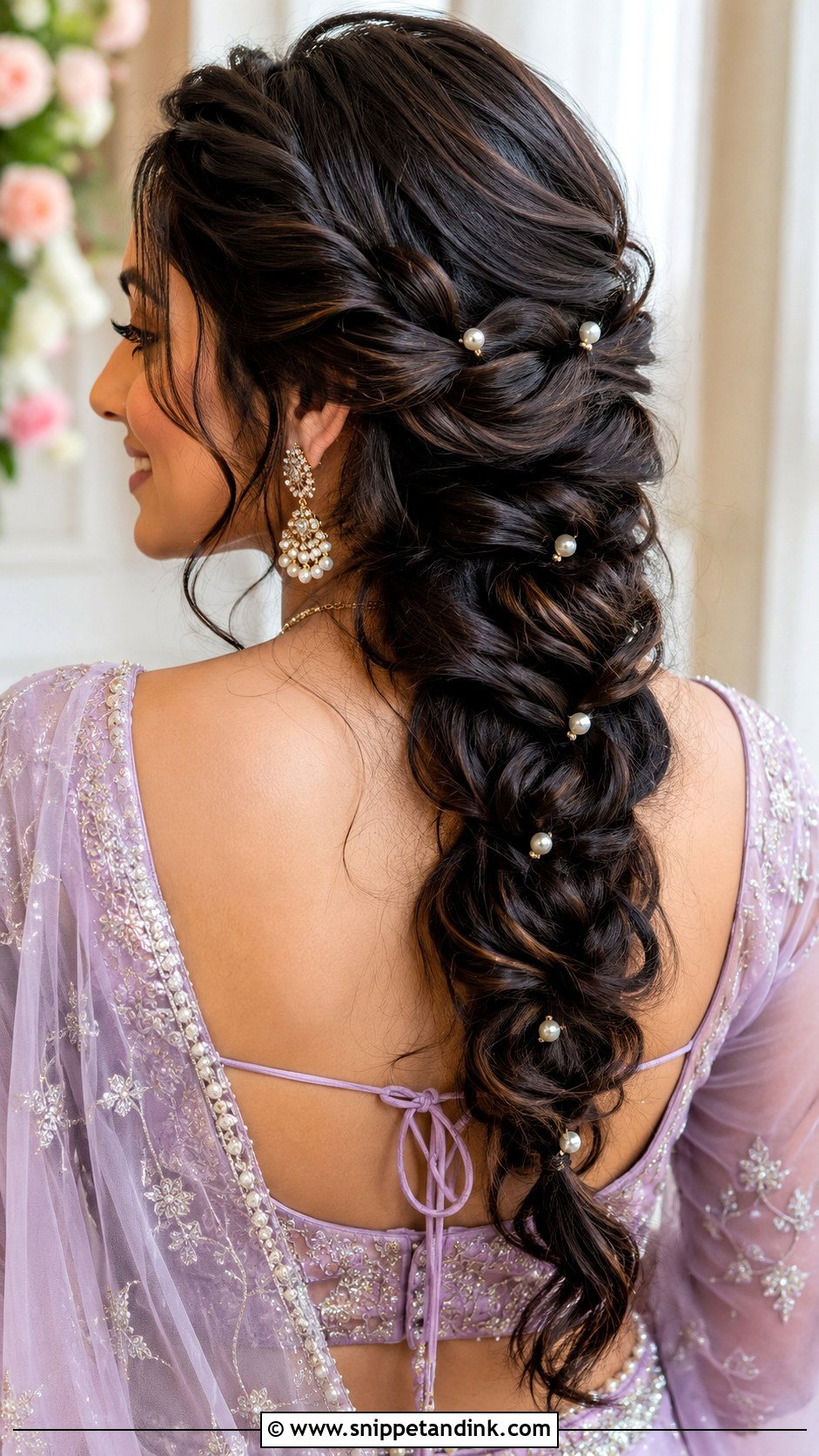 Bridal Sangeet Loose Braid - Snippet and Ink - 20 Bridal Sangeet Hairstyle Ideas