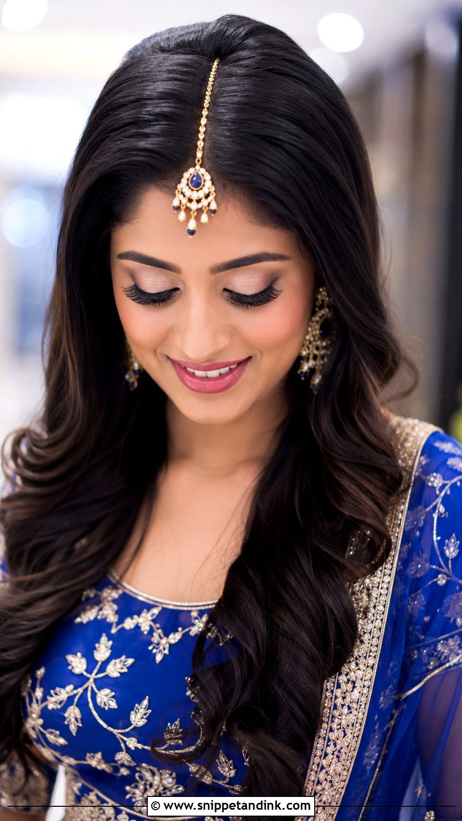 Bridal Sangeet Maang Tikka Hairstyle - Snippet and Ink - 20 Bridal Sangeet Hairstyle Ideas