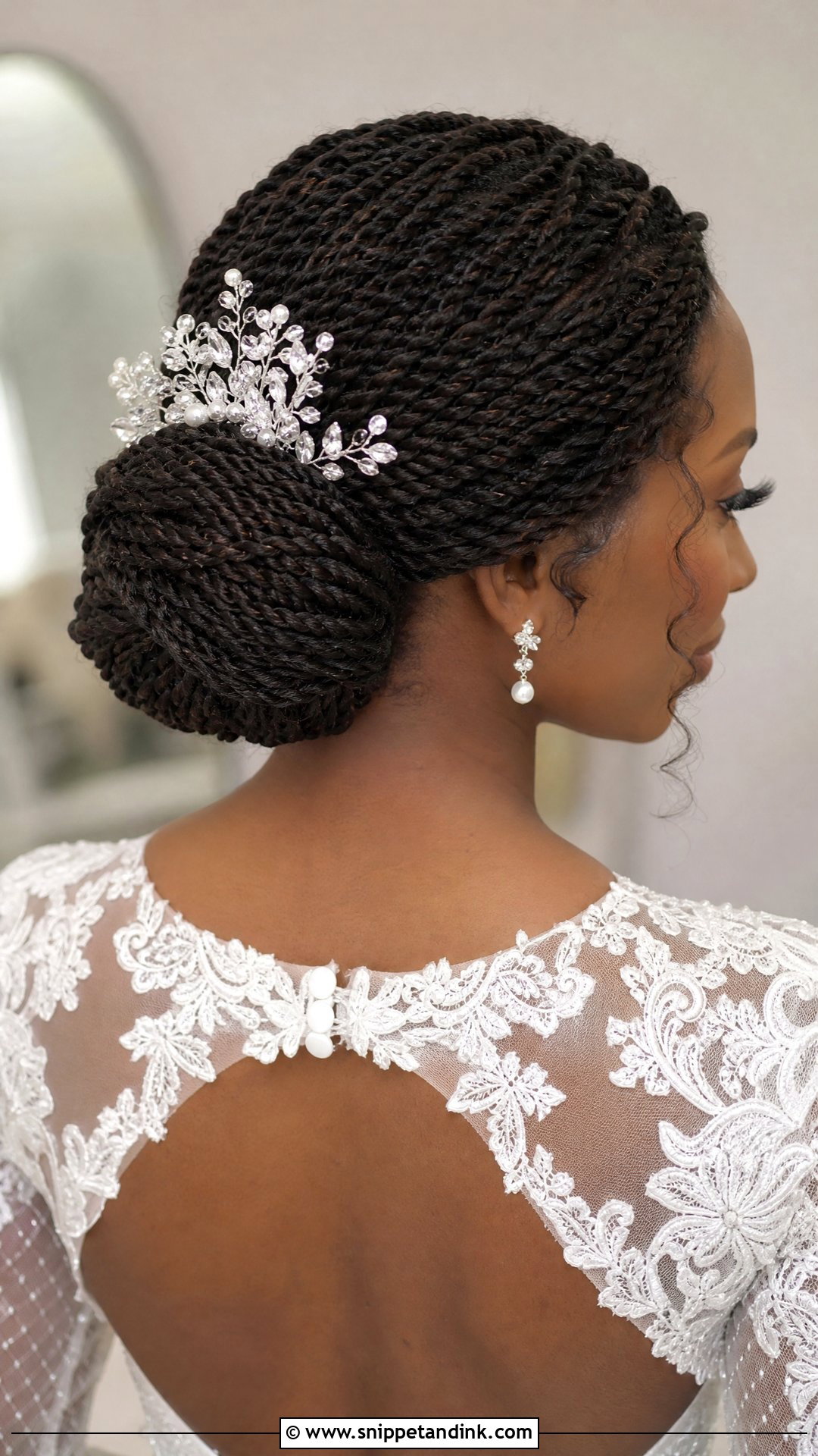 Bridal Senegalese Twist Bun - Snippet and Ink - 15 Bridal Twist Hairstyles