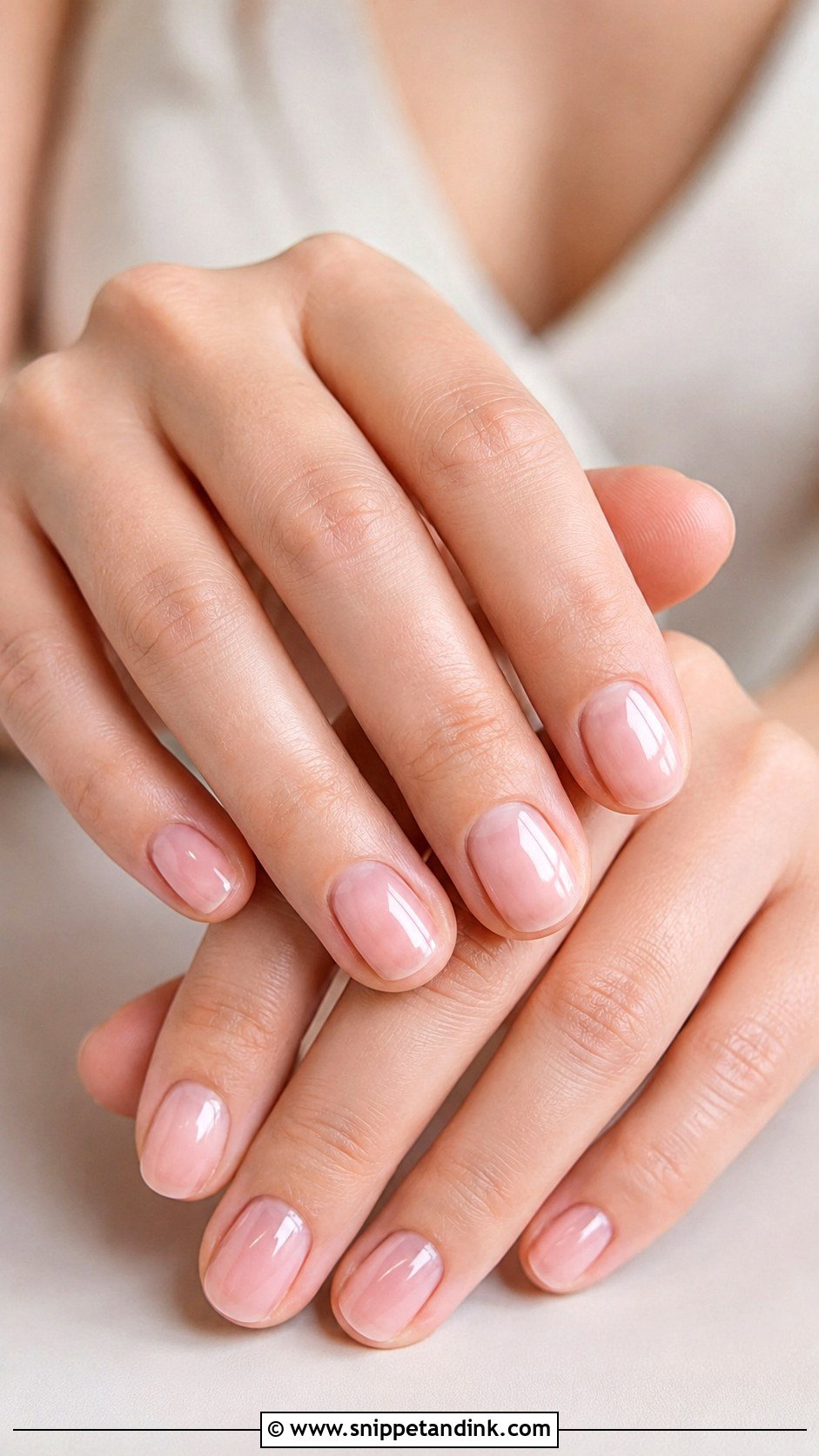Bridal Sheer Pink Nails - Snippet and Ink - 20 Bridal Nail Set Ideas