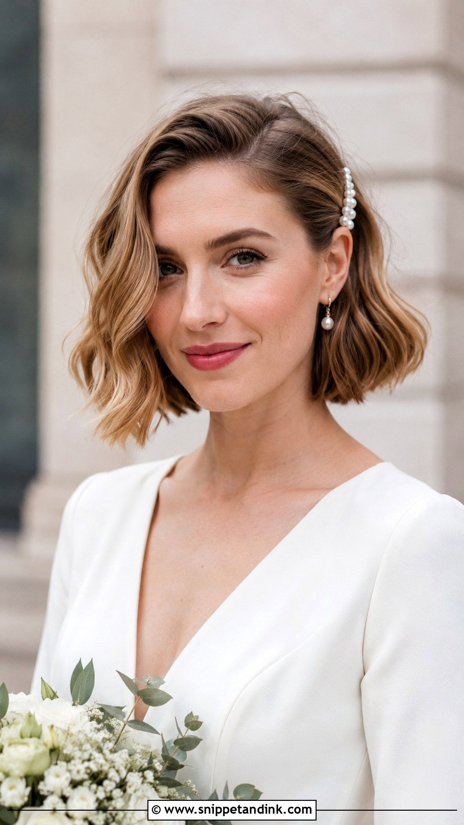 Bridal Short Bob Waves - Snippet and Ink - 20 Hairstyles for a Bride