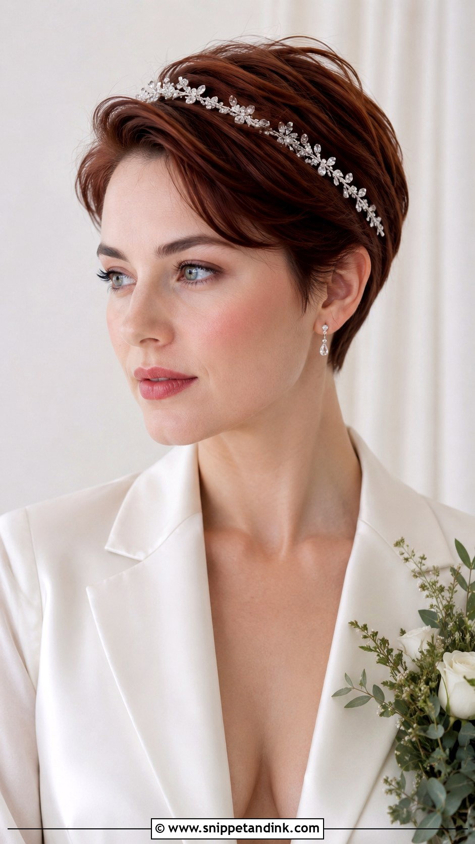Bridal Short Hair - Snippet and Ink - 20 Bridal Hair 2024 Ideas