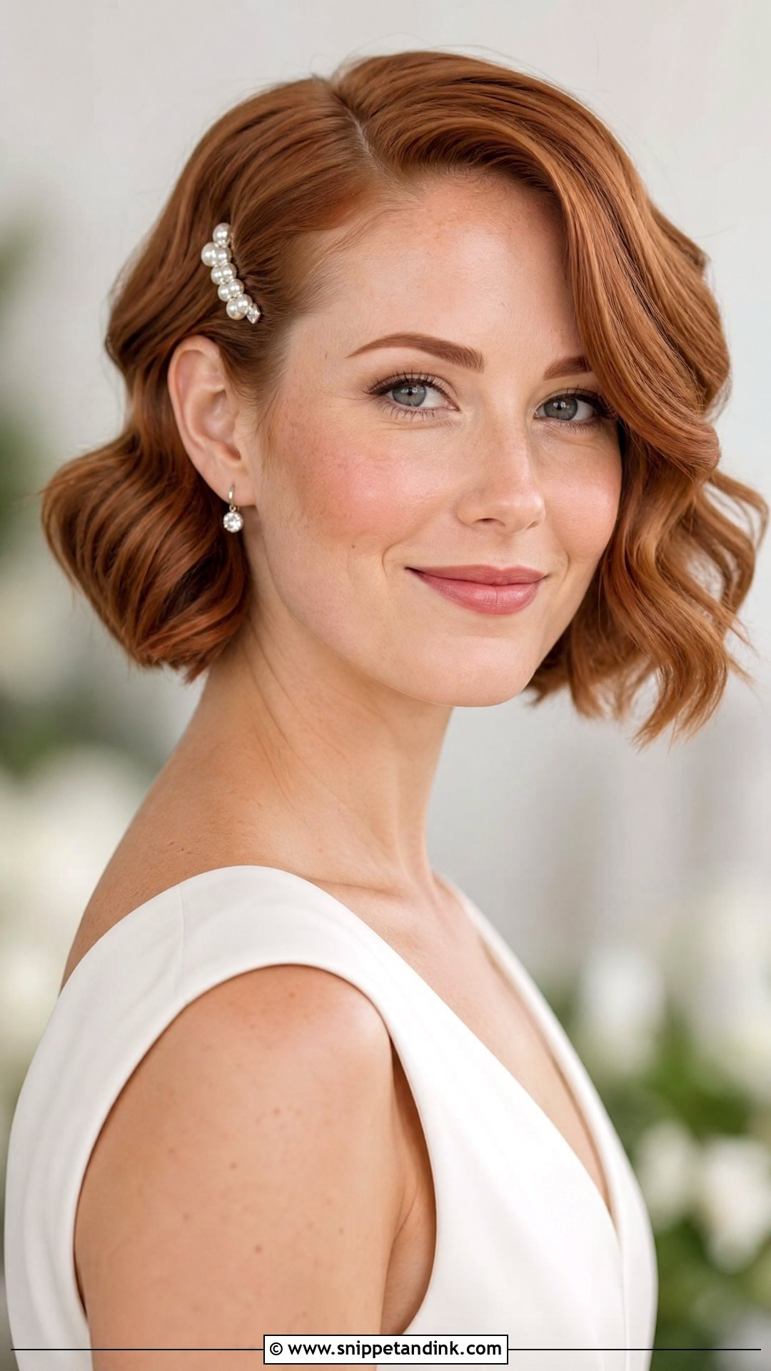 Bridal Short Hair Waves - Snippet and Ink - 15 Bridal Hairdos