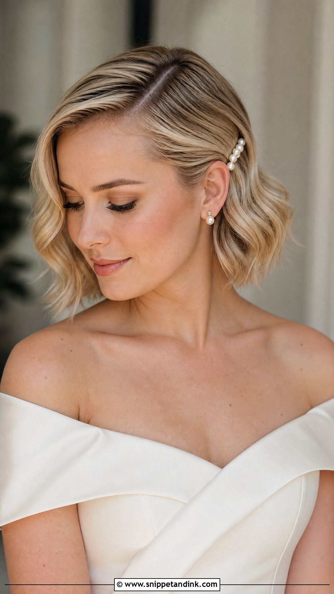 Bridal Short Hair Waves - Snippet and Ink - 15 Bridal Look Hairstyles