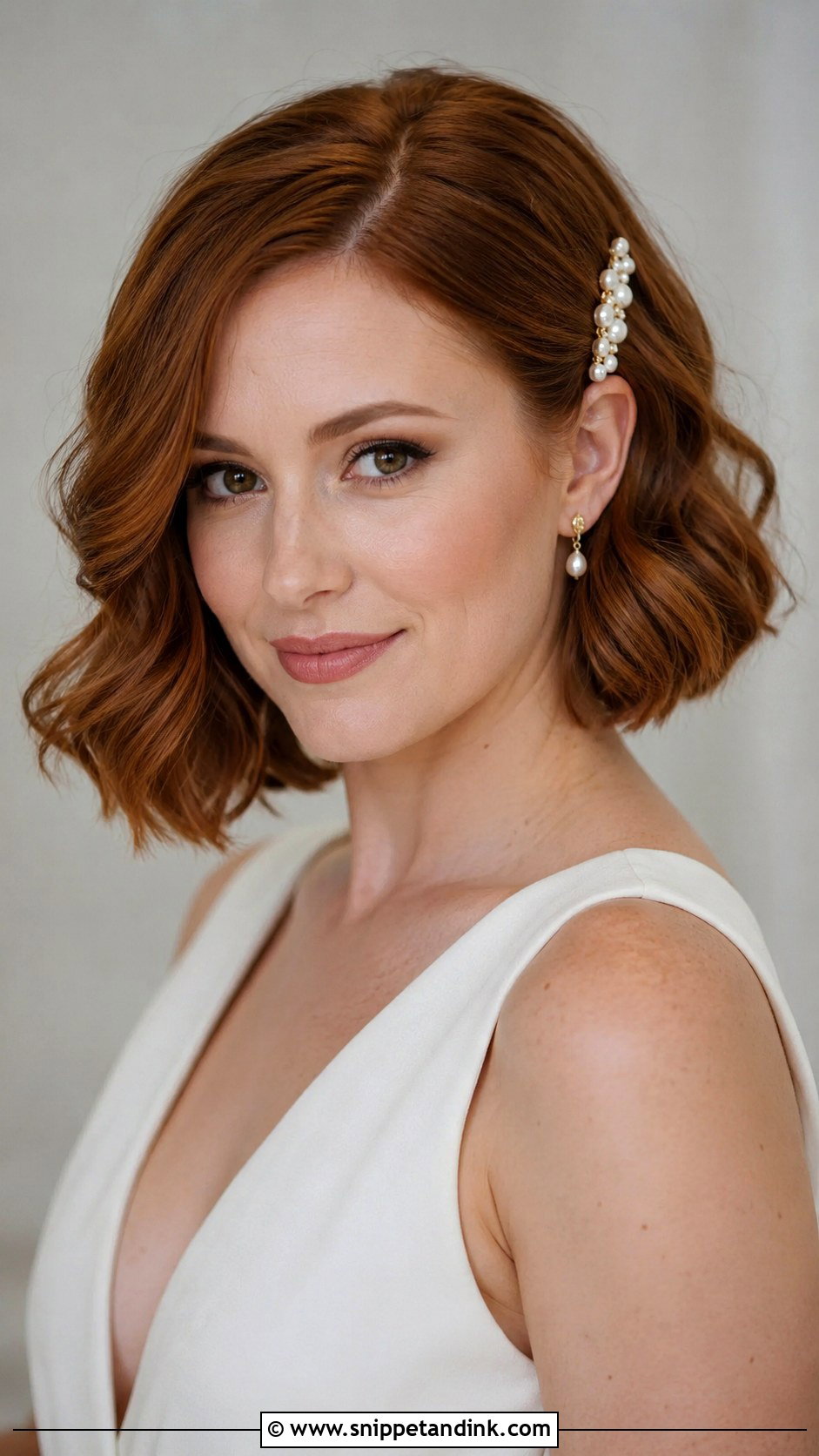 Bridal Short Hair Waves - Snippet and Ink - 15 Hair Do for Bride Ideas