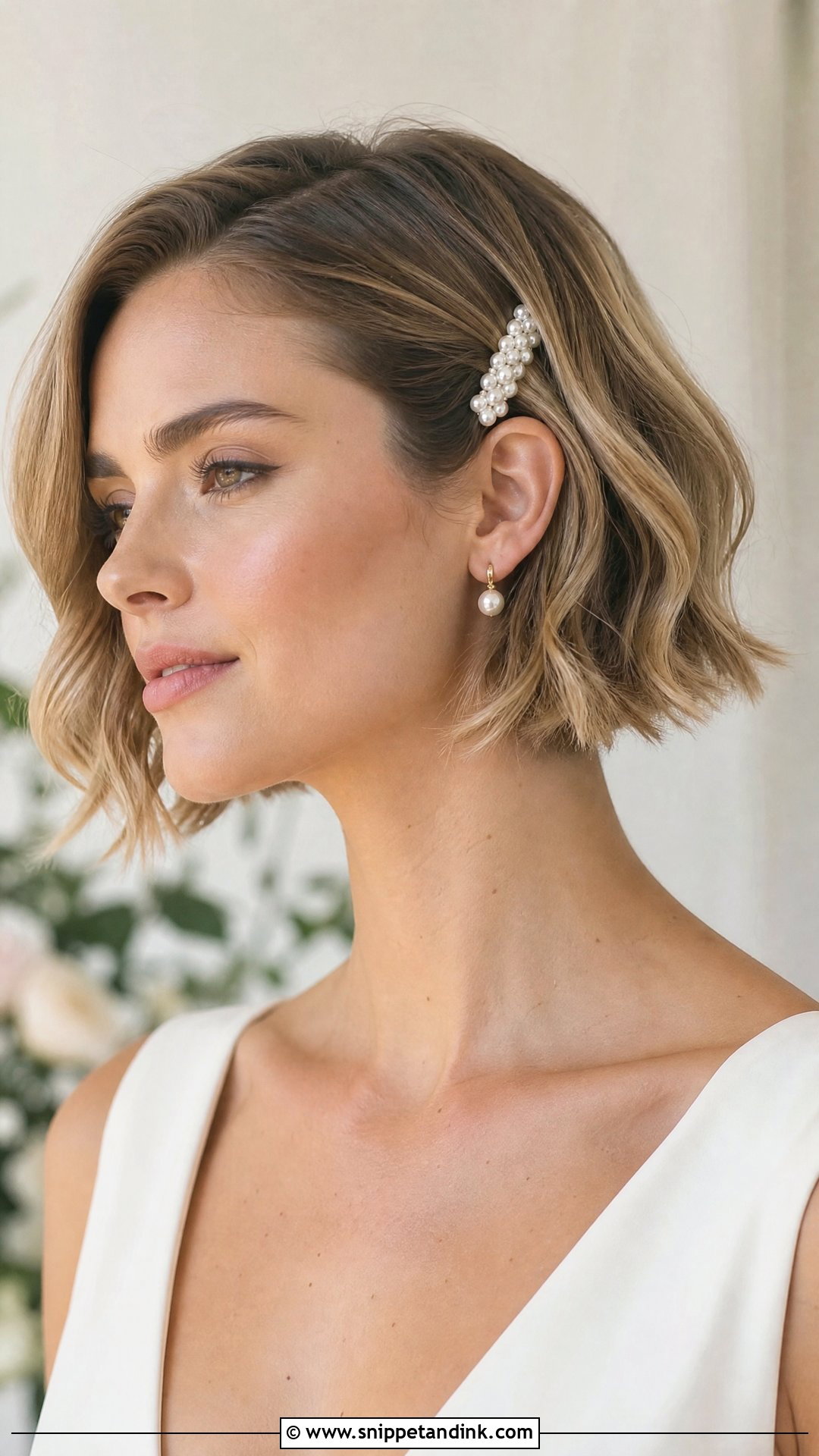 Bridal Short Hair Waves - Snippet and Ink - 20 Unique Bridal Hair Ideas