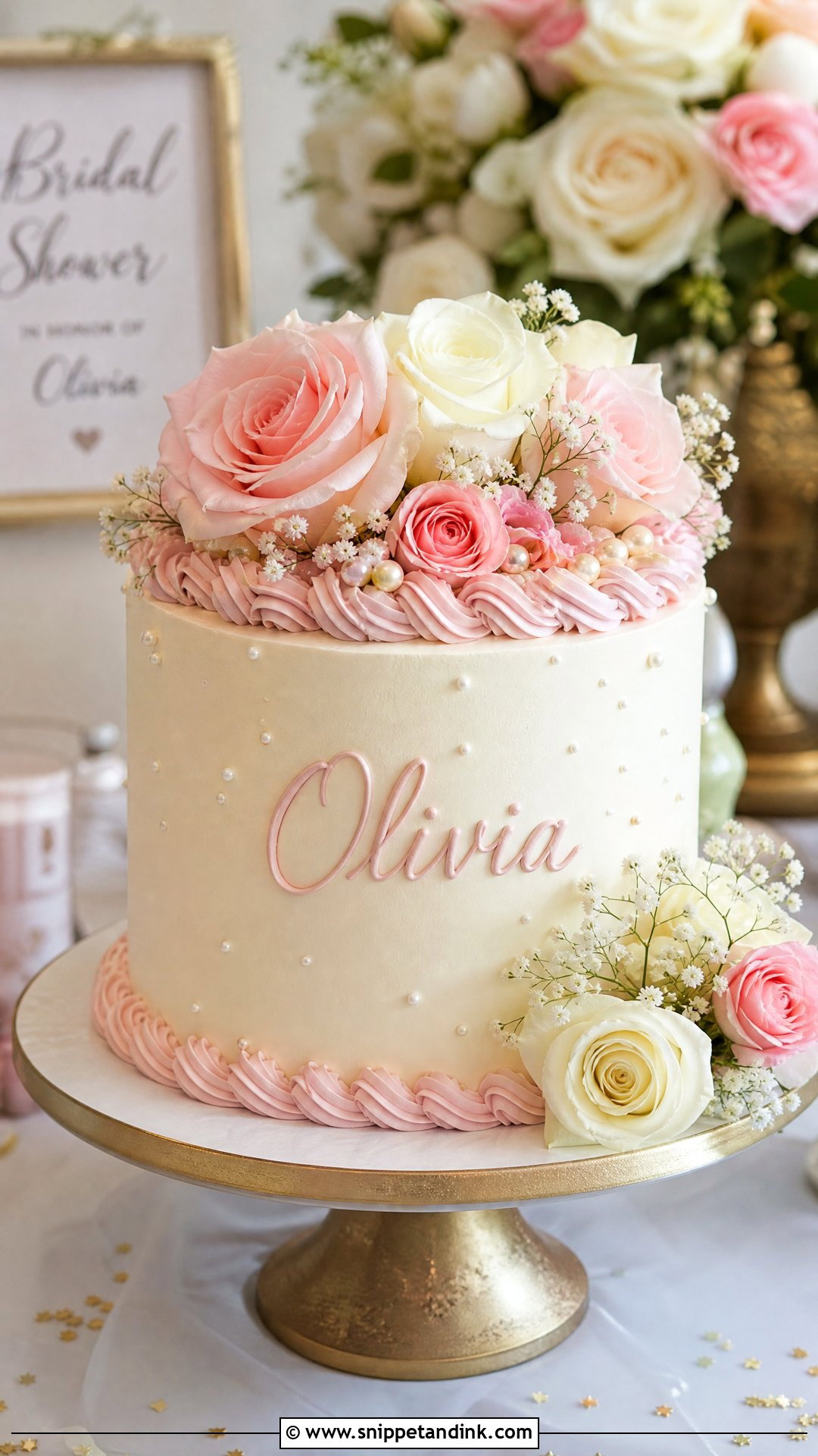 Bridal Shower Cake - Snippet and Ink - 25 Bride Cake Ideas