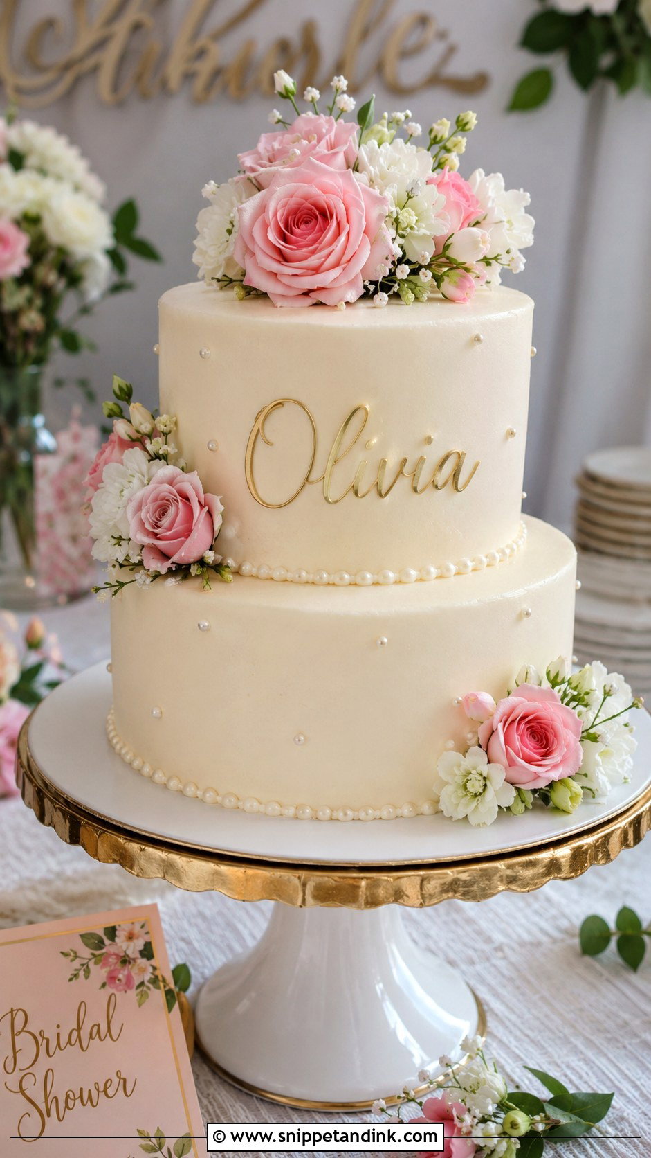 Bridal Shower Cake - Snippet and Ink - 20 Bride Cake Ideas