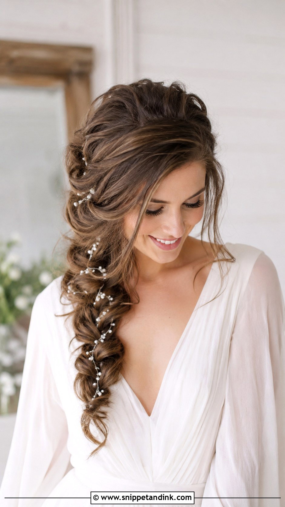 Bridal Side Braid - Snippet and Ink - 20 Chic Bridal Hair Ideas