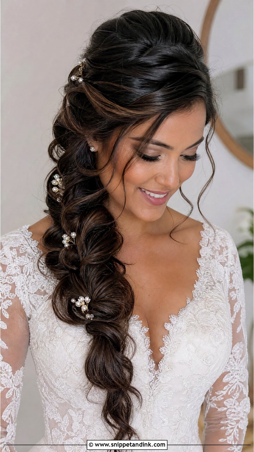 Bridal Side Braid With Front Volume - Snippet and Ink - 15 Front Hair Styles for Bride