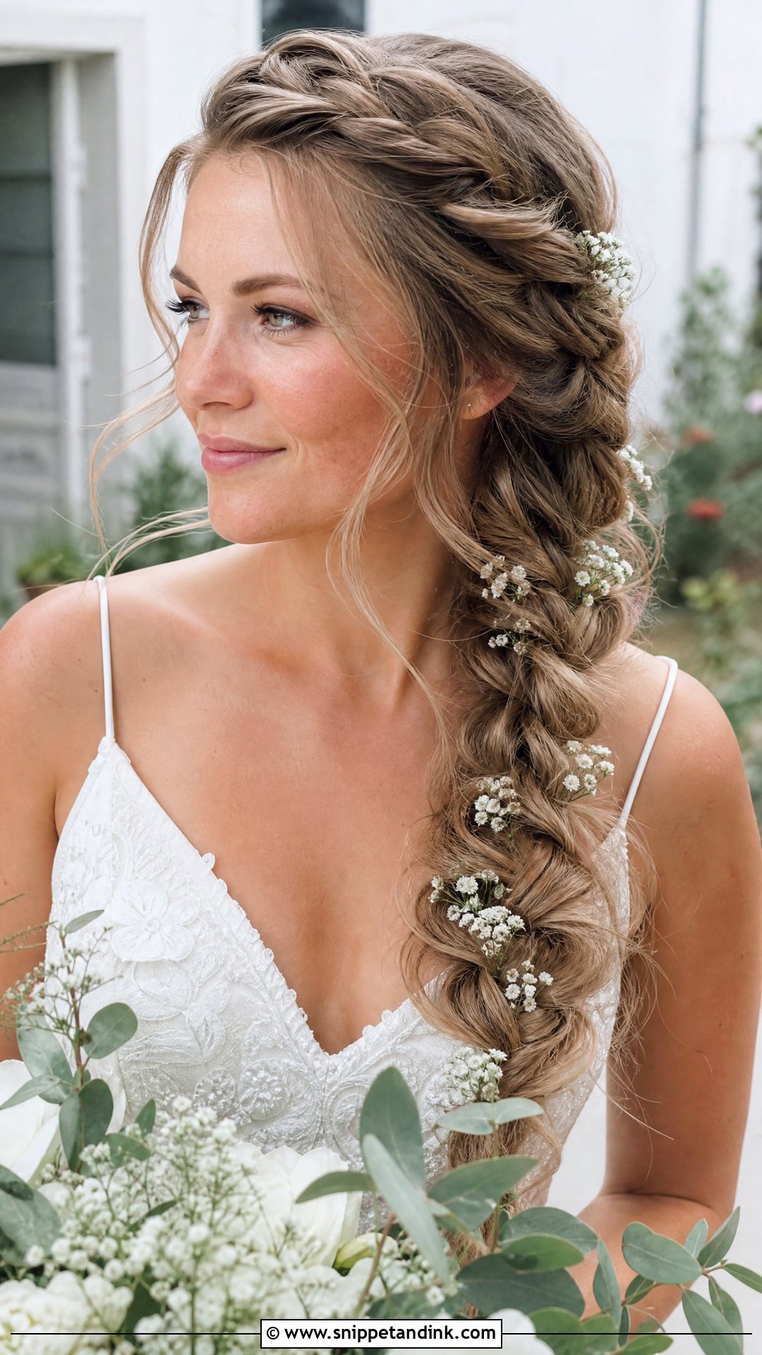Bridal Side Braid - Snippet and Ink - 15 Bridal Hair One Side Ideas