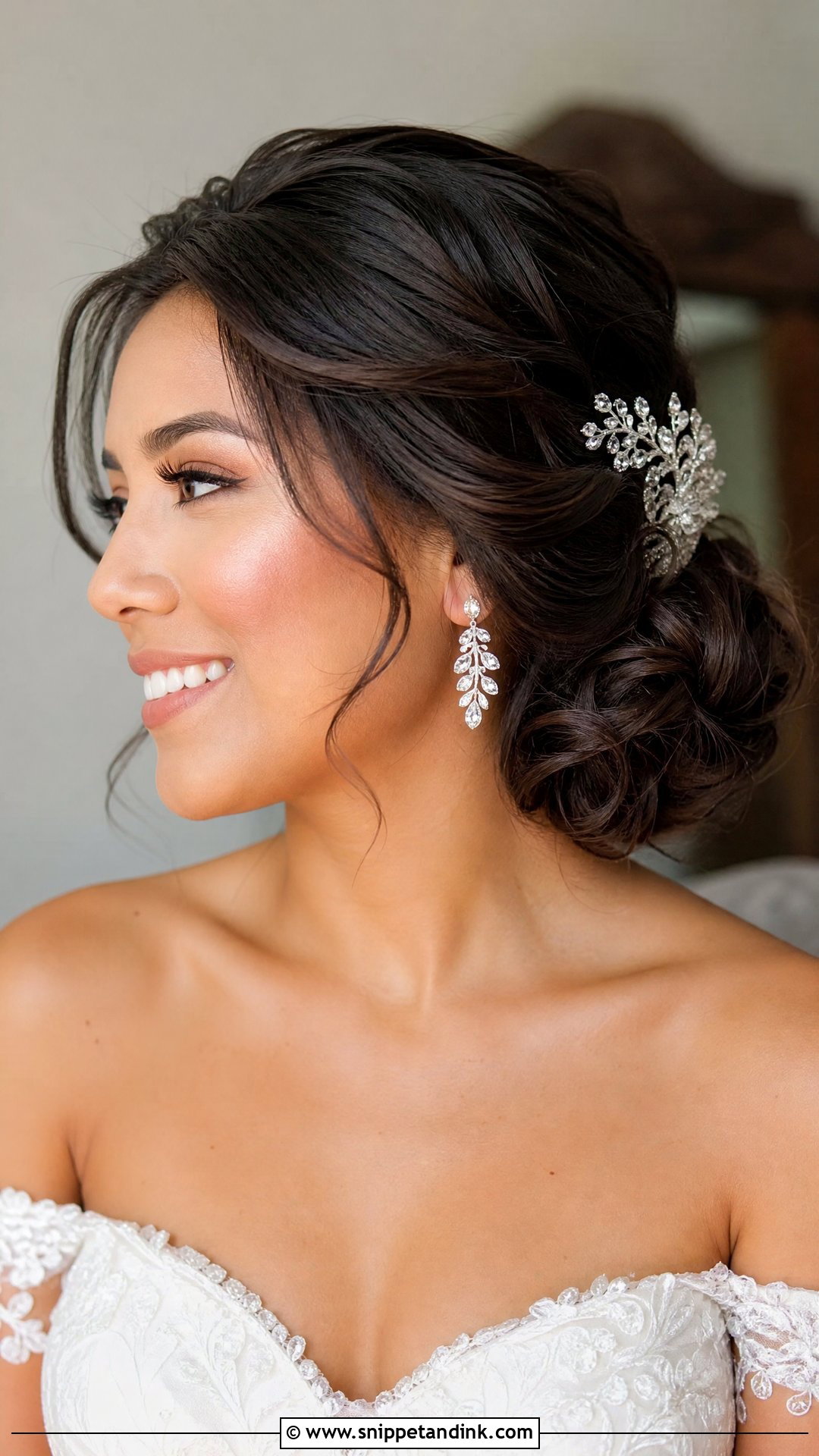 Bridal Side Bun - Snippet and Ink - 15 Bridal Updo Hairstyle Ideas