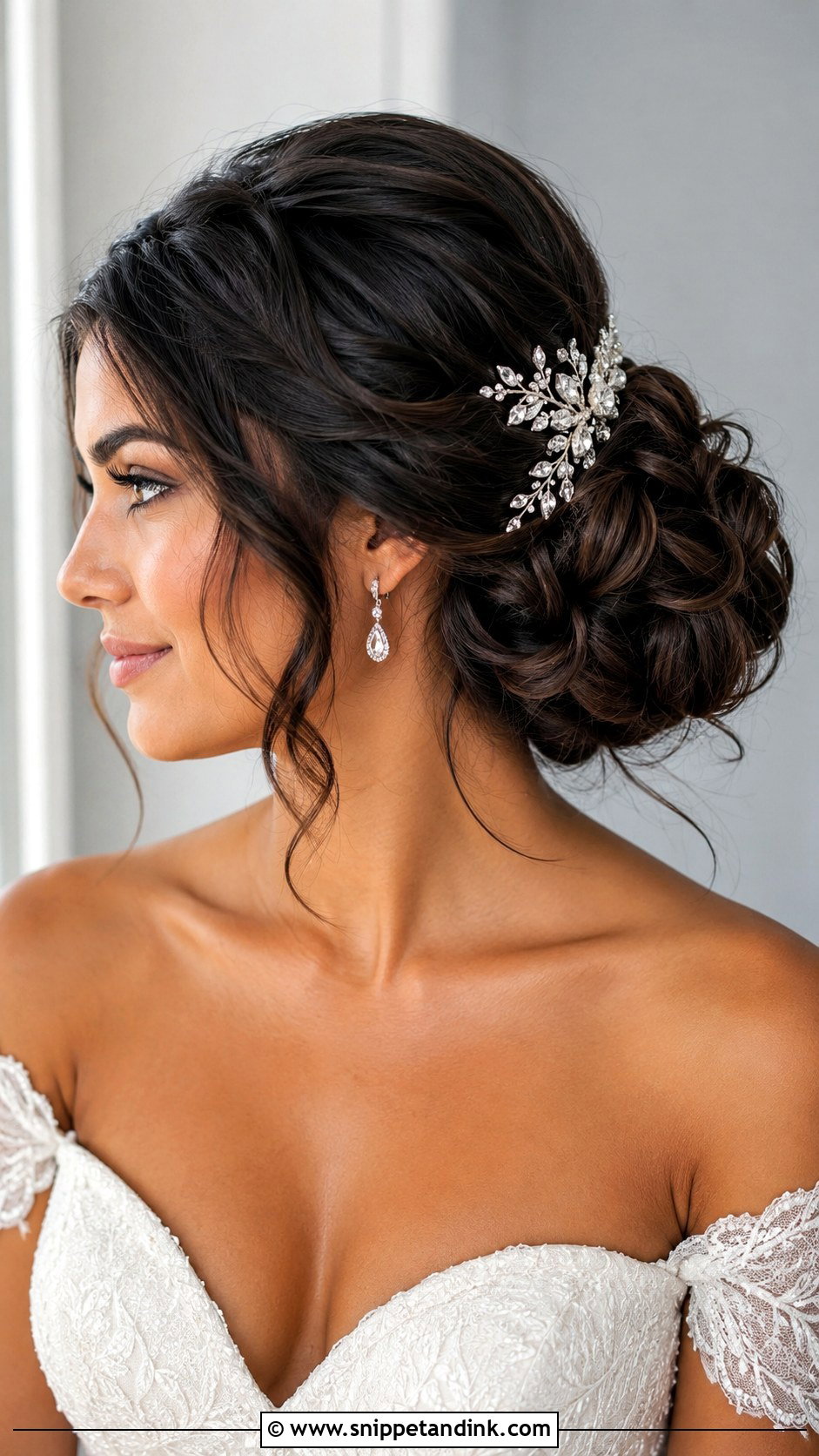 Bridal Side Bun For Round Face - Snippet and Ink - 20 Bridal Hair Styles for Round Face