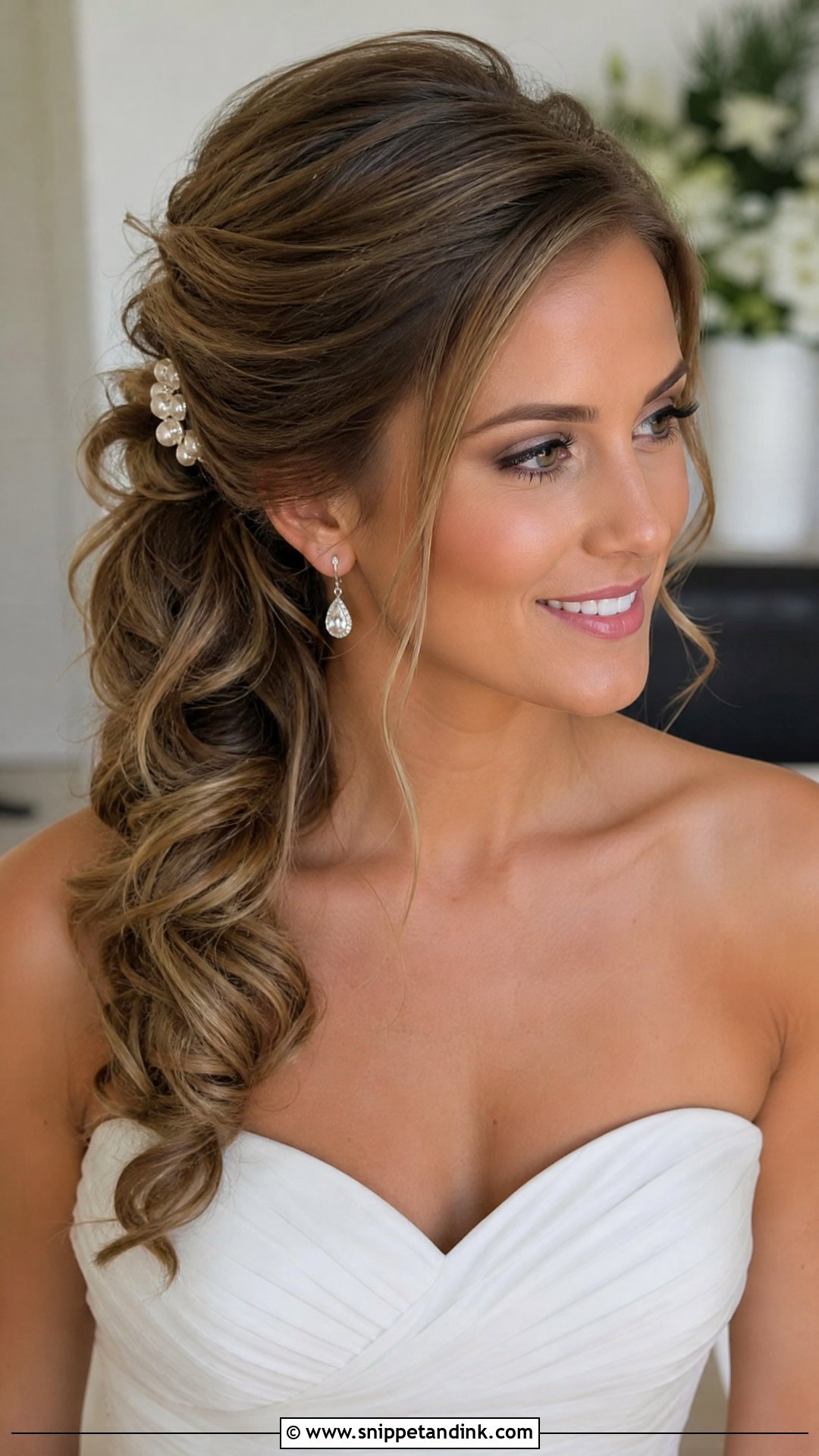 Bridal Side Ponytail - Snippet and Ink - 15 Bridal Hair One Side Ideas