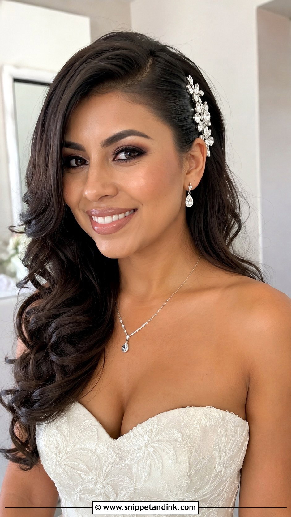 Bridal Side Swept Curls - Snippet and Ink - 20 Bridal Hairstyles for Wedding