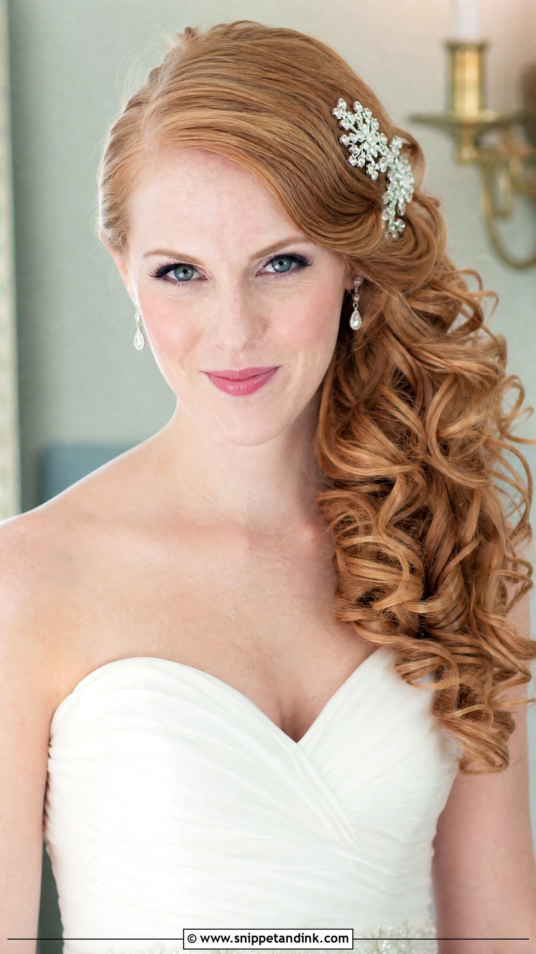 Bridal Side Swept Curls - Snippet and Ink - 15 Best Bridal Hairstyles