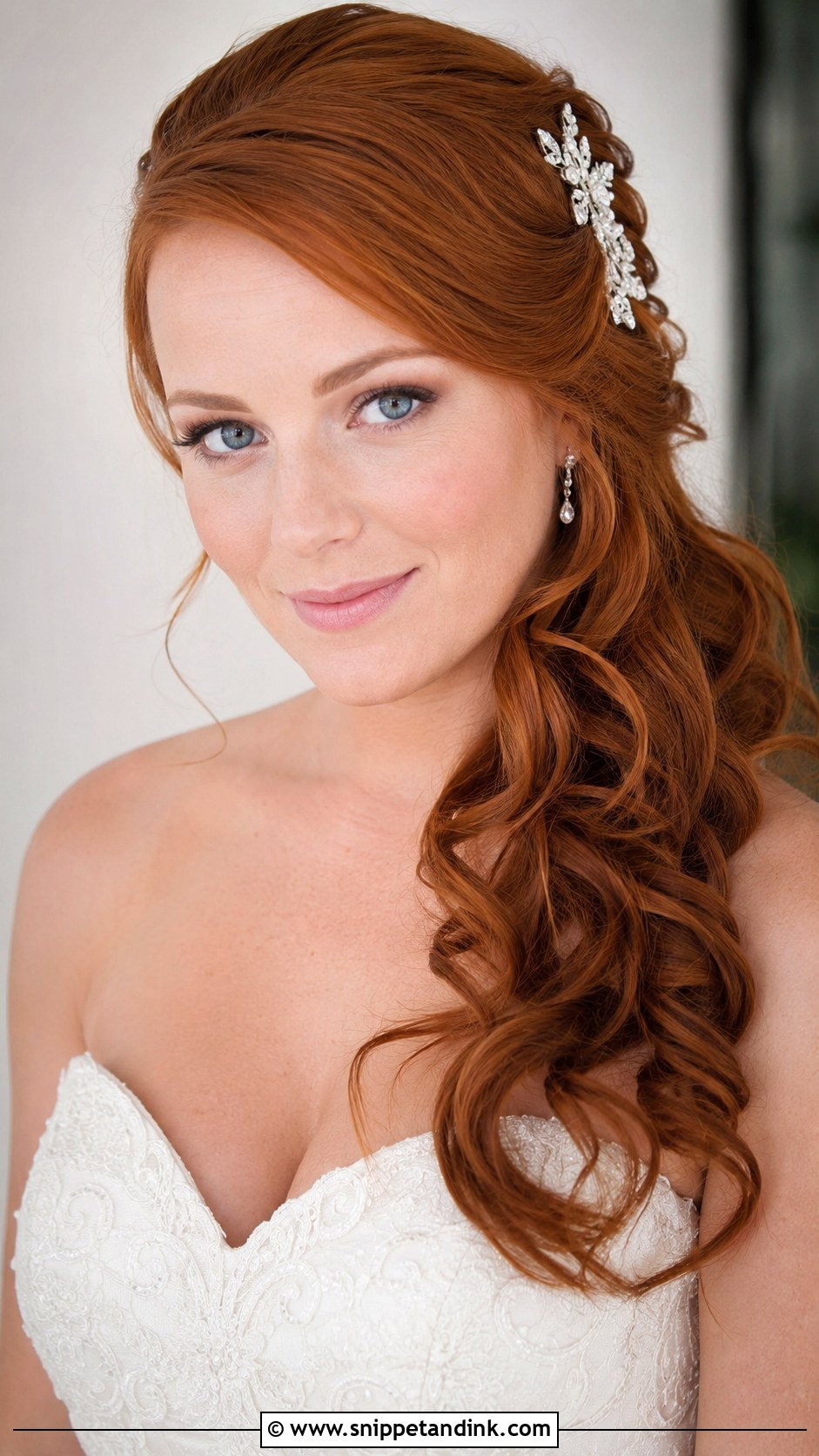 Bridal Side Swept Hair - Snippet and Ink - 20 Bridal Hair Looks