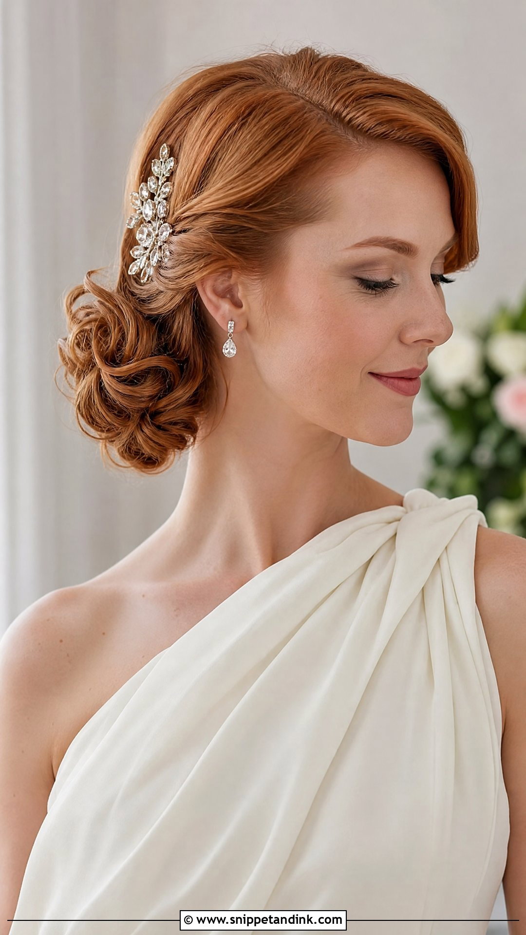 Bridal Side Updo For Short Hair - Snippet and Ink - 15 Bridal Hair Updo Short Hair Ideas