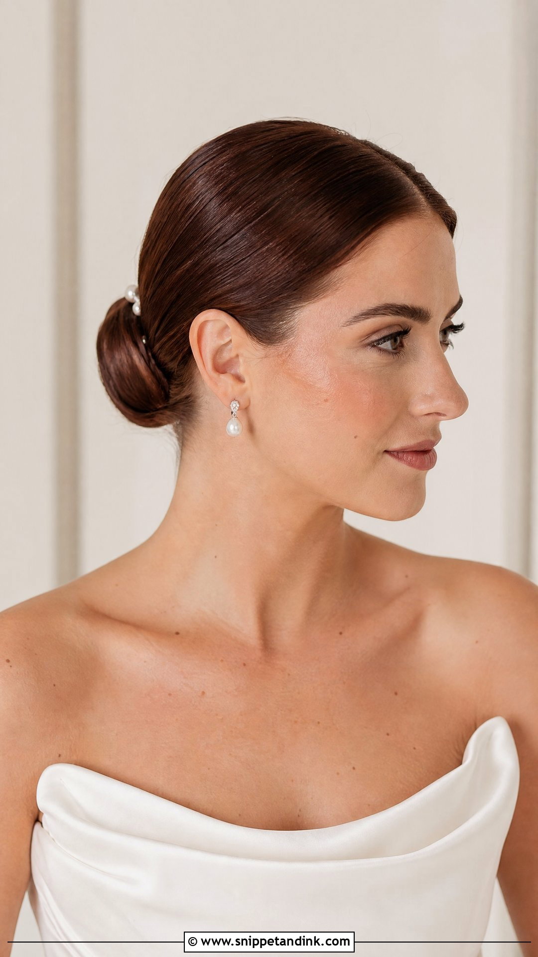 Bridal Sleek Bun - Snippet and Ink - 15 Bridal Traditional Hairstyle Ideas