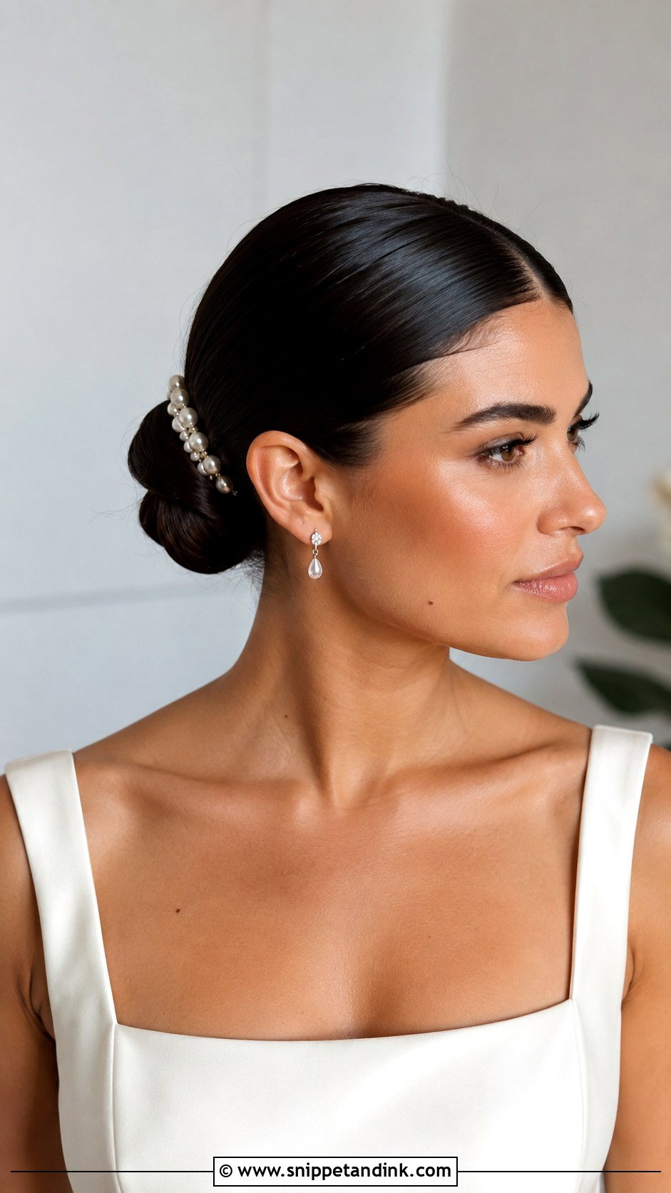 Bridal Sleek Bun - Snippet and Ink - 15 Hair Do for Bride Ideas