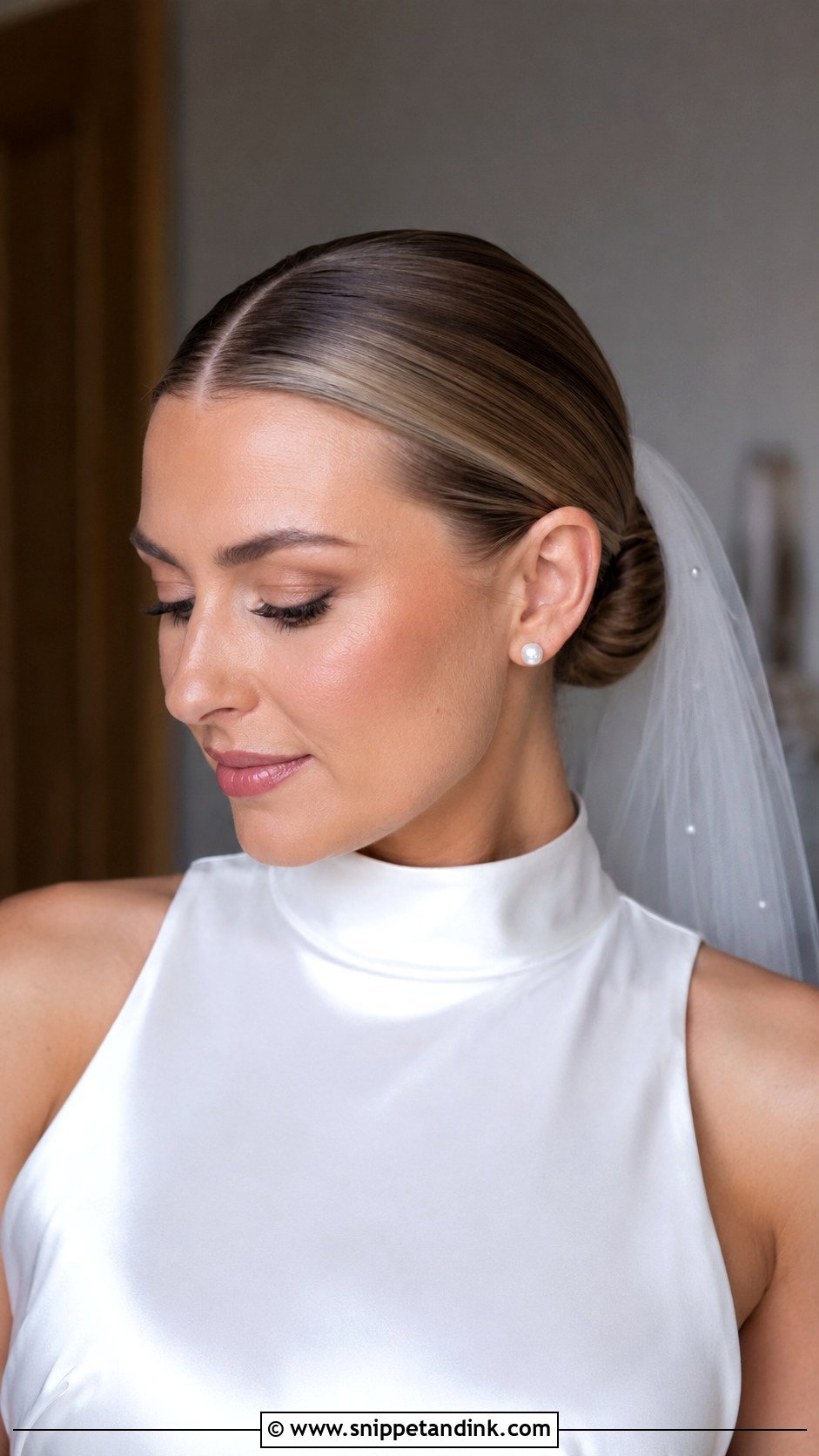 Bridal Sleek Bun - Snippet and Ink - 20 Bridal Hair 2024 Ideas