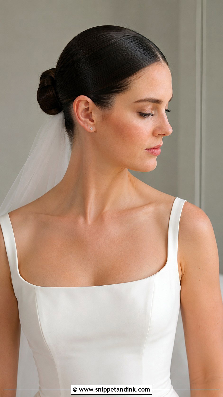 Bridal Sleek Bun - Snippet and Ink - 20 Bridal Hair Looks