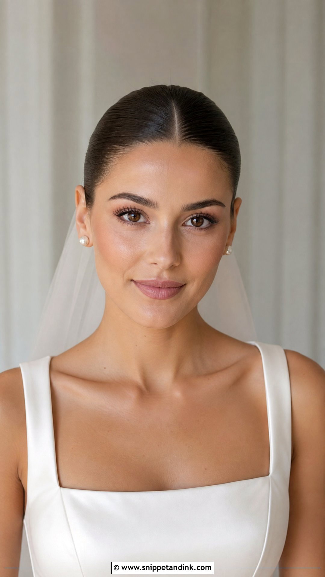 Bridal Sleek Bun Front View - Snippet and Ink - 15 Bridal Hair From Front View Ideas