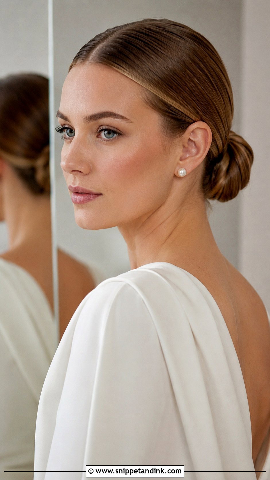 Bridal Sleek Bun Hairstyle Video - Snippet and Ink - 20 Bridal Hairstyles Videos