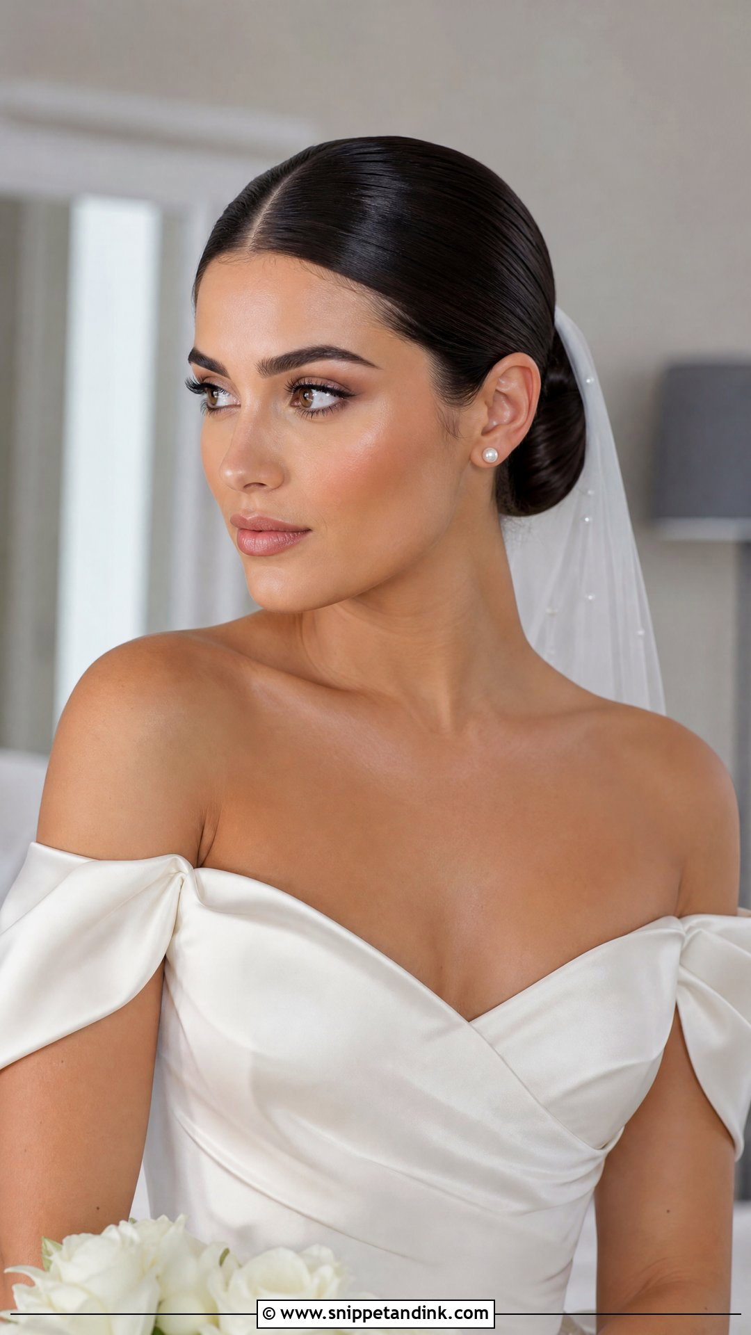 Bridal Sleek Bun - Snippet and Ink - 15 Best Bridal Hairstyles