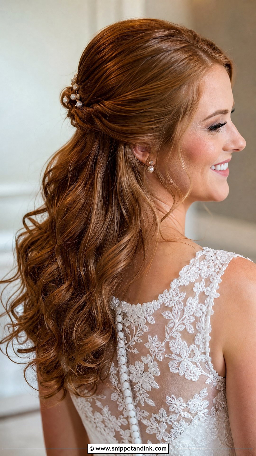 Bridal Slicked Side Half Up Hair - Snippet and Ink - 15 Bridal Hair Slicked Sides