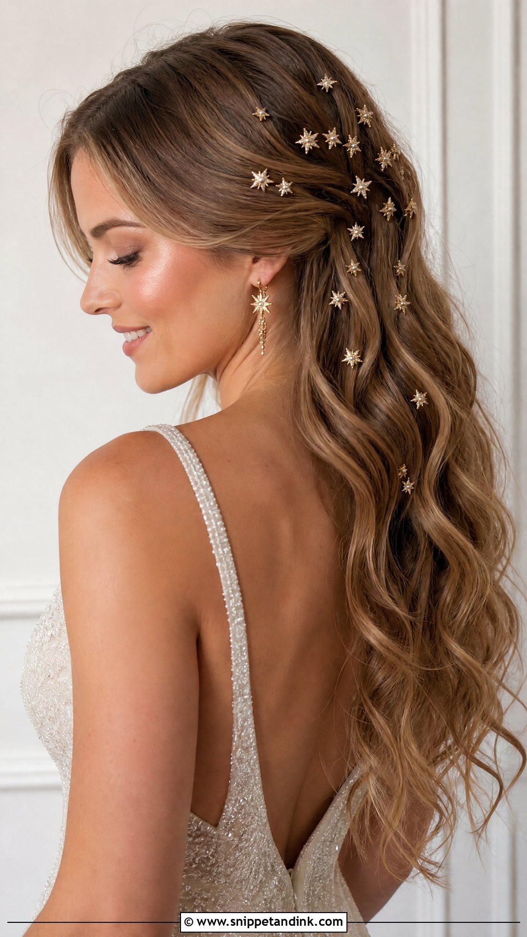 Bridal Star Headpiece With Hair Down - Snippet and Ink - 15 Bridal Headpieces Hair Down Ideas