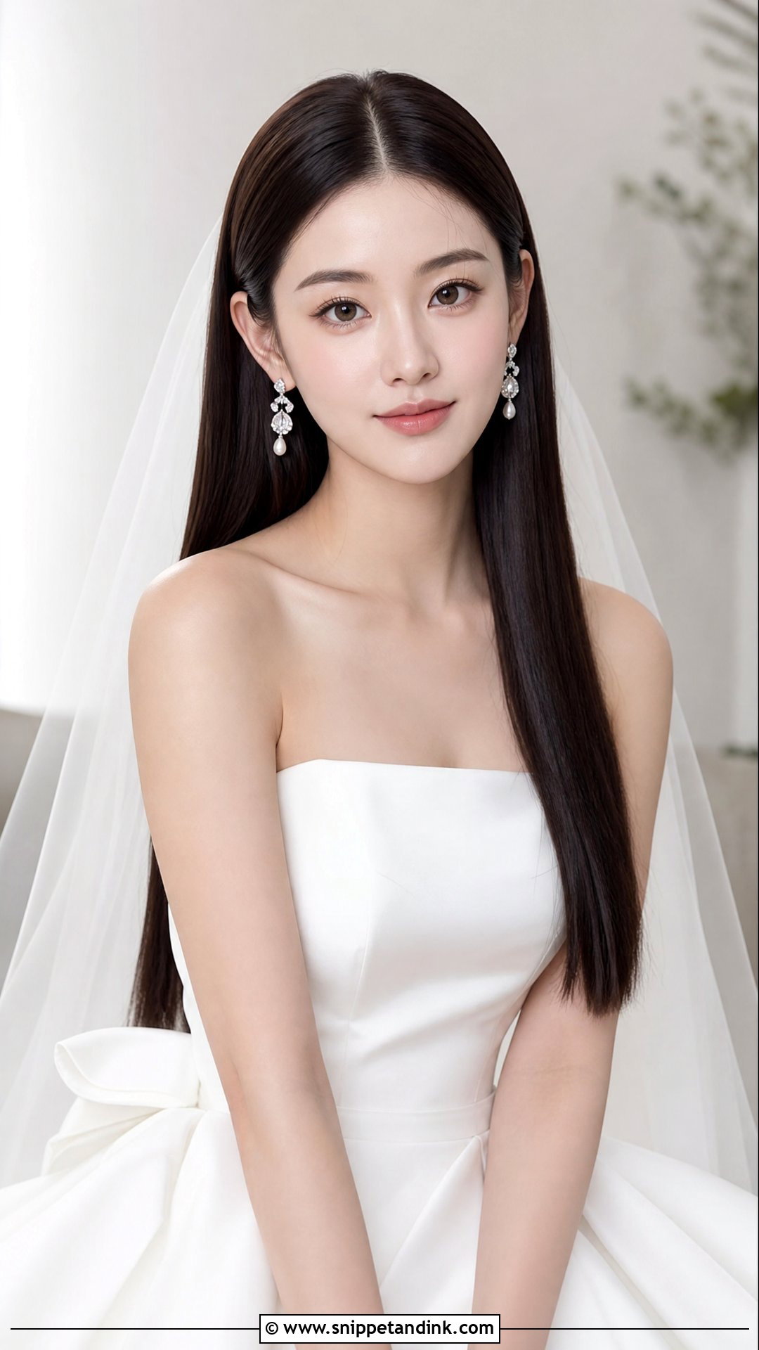 Bridal Straight Hair For Long Hair - Snippet and Ink - 15 Bridal Hairstyles for Long Hair All Down