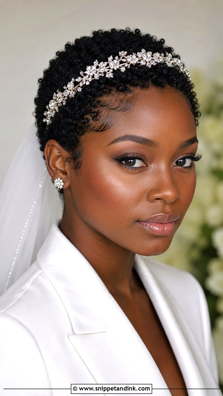 Bridal TWA Black Hair - Snippet and Ink - 20 Bridal Hair Black Hair Ideas