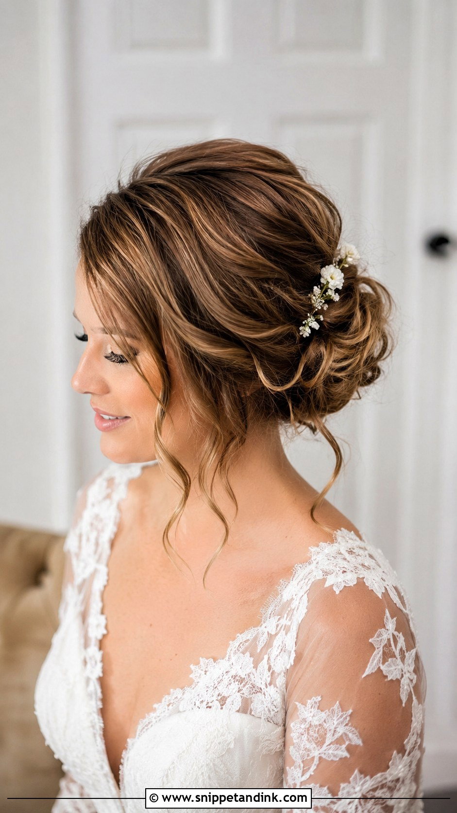Bridal Textured Bun - Snippet and Ink - 20 Chic Bridal Hair Ideas