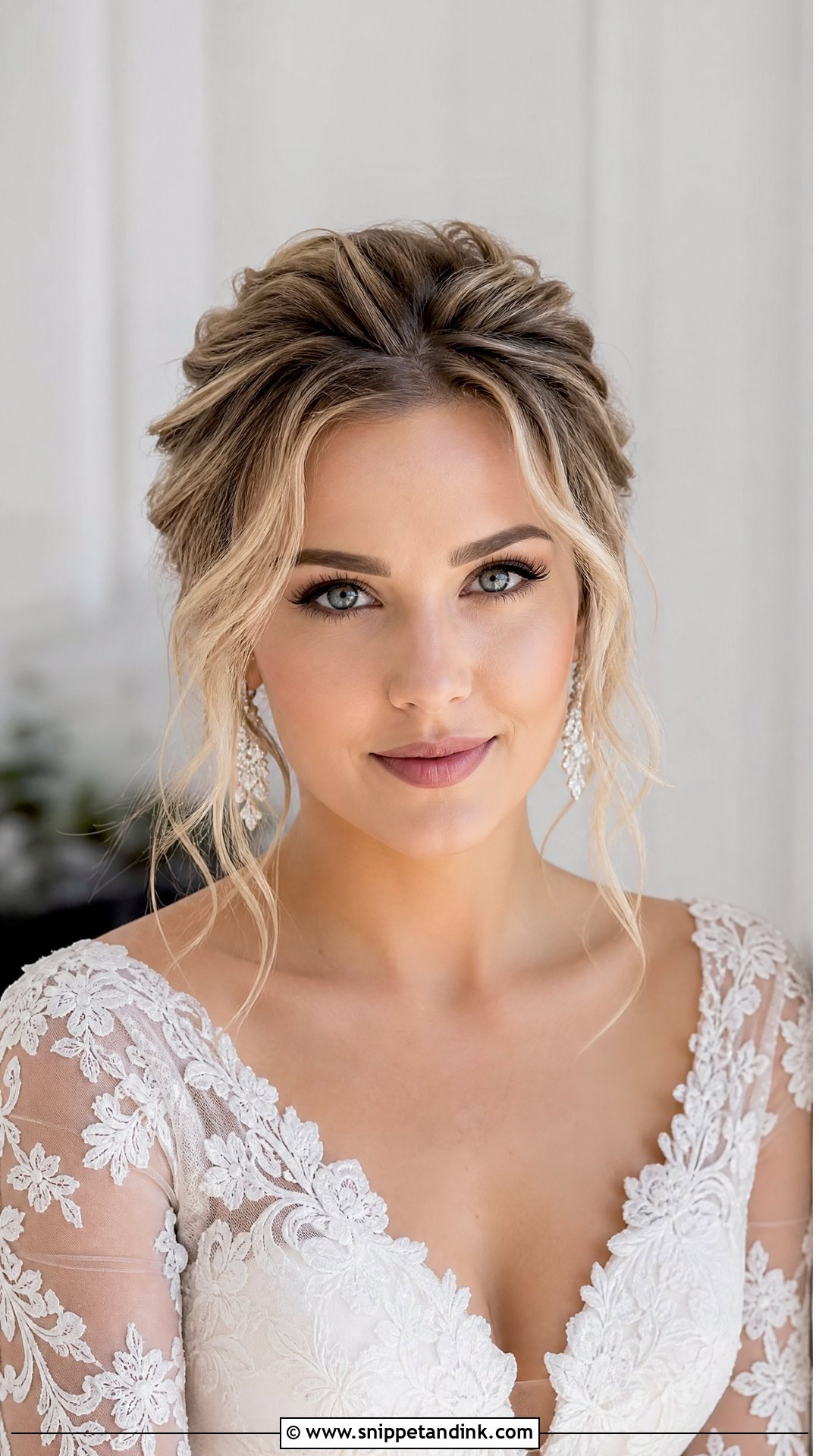 Bridal Textured Updo Front View - Snippet and Ink - 15 Bridal Hair From Front View Ideas