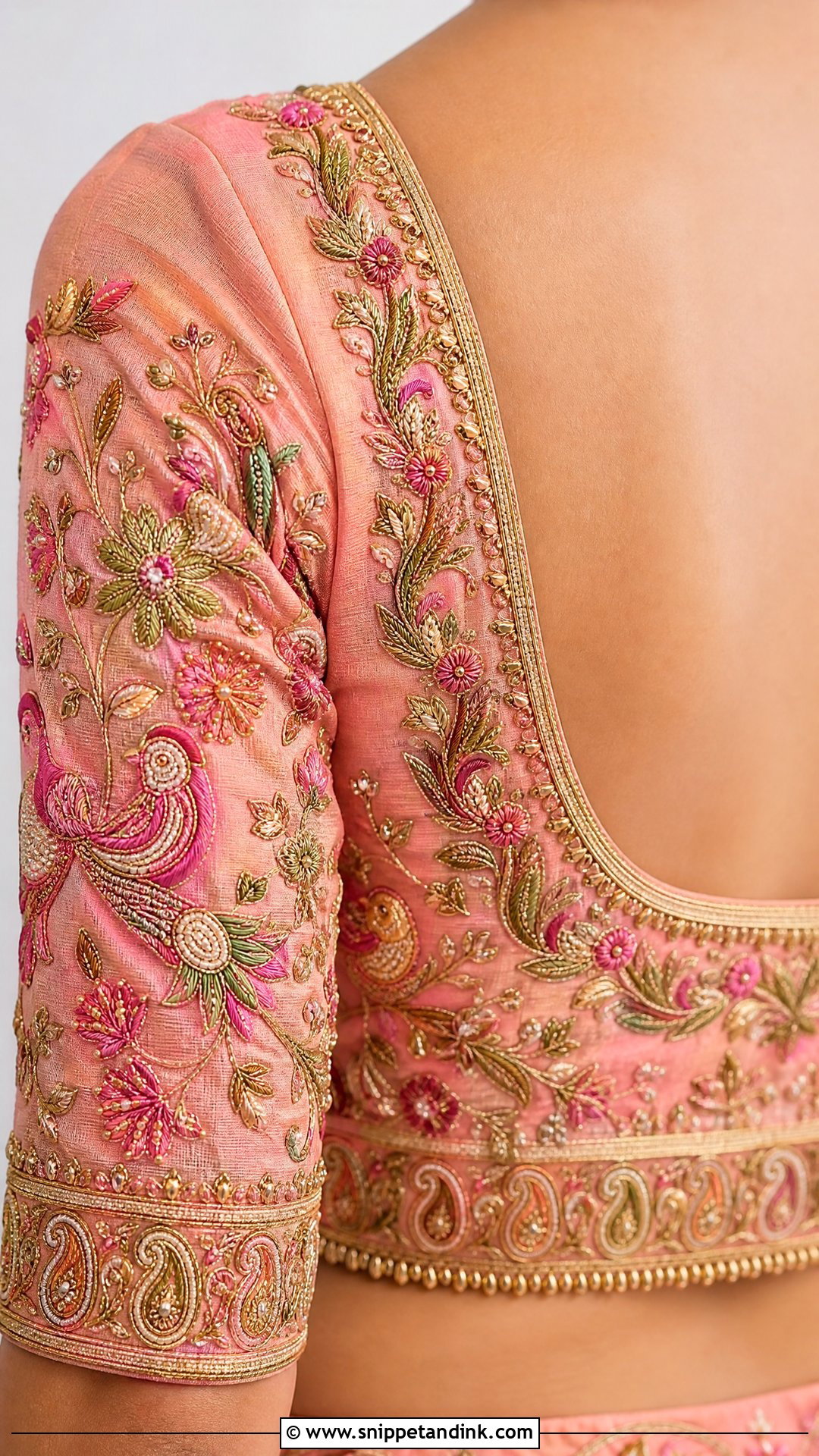 Bridal Thread Aari Work Blouse - Snippet and Ink - 25 Bridal Aari Work Ideas