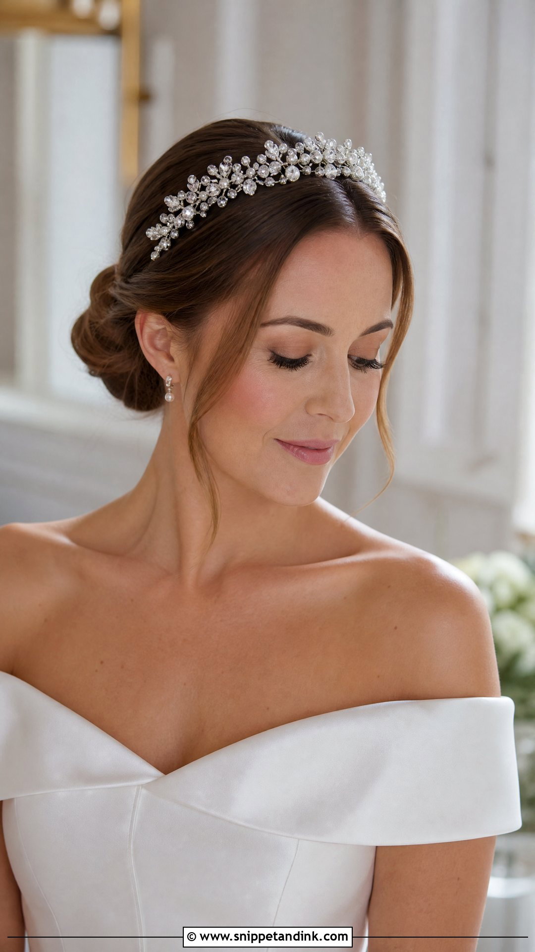 Bridal Tiara Headband - Snippet and Ink - 20 Bridal Hair Band Ideas