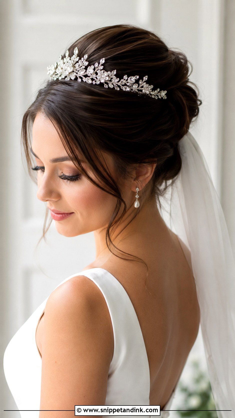 Bridal Tiara for Updo - Snippet and Ink - 20 Wedding Hair Jewelry Ideas