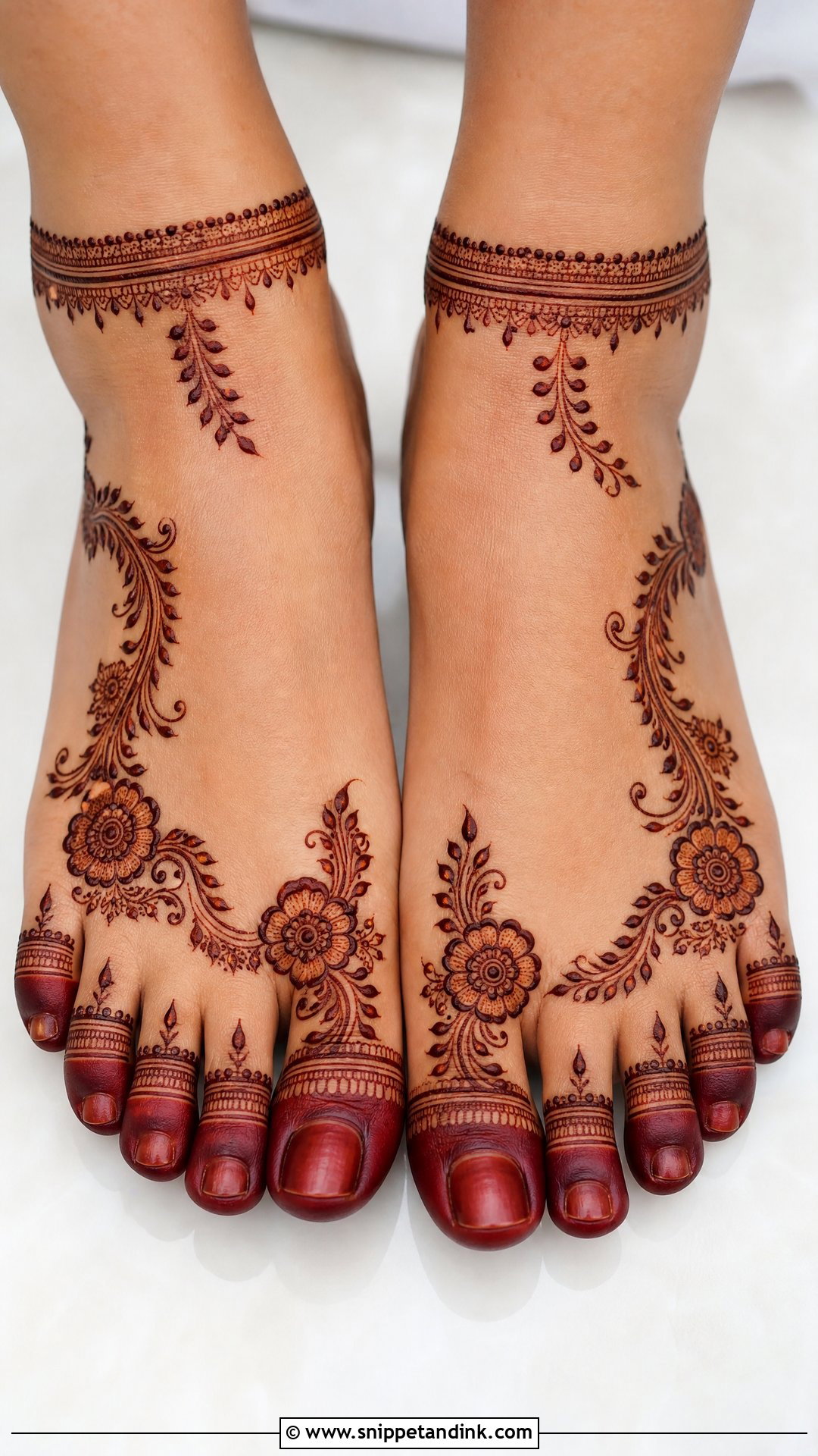 Bridal Toe Mehndi Design - Snippet and Ink - 20 Simple Indian Bridal Mehndi Leg Mehendi Design Ideas