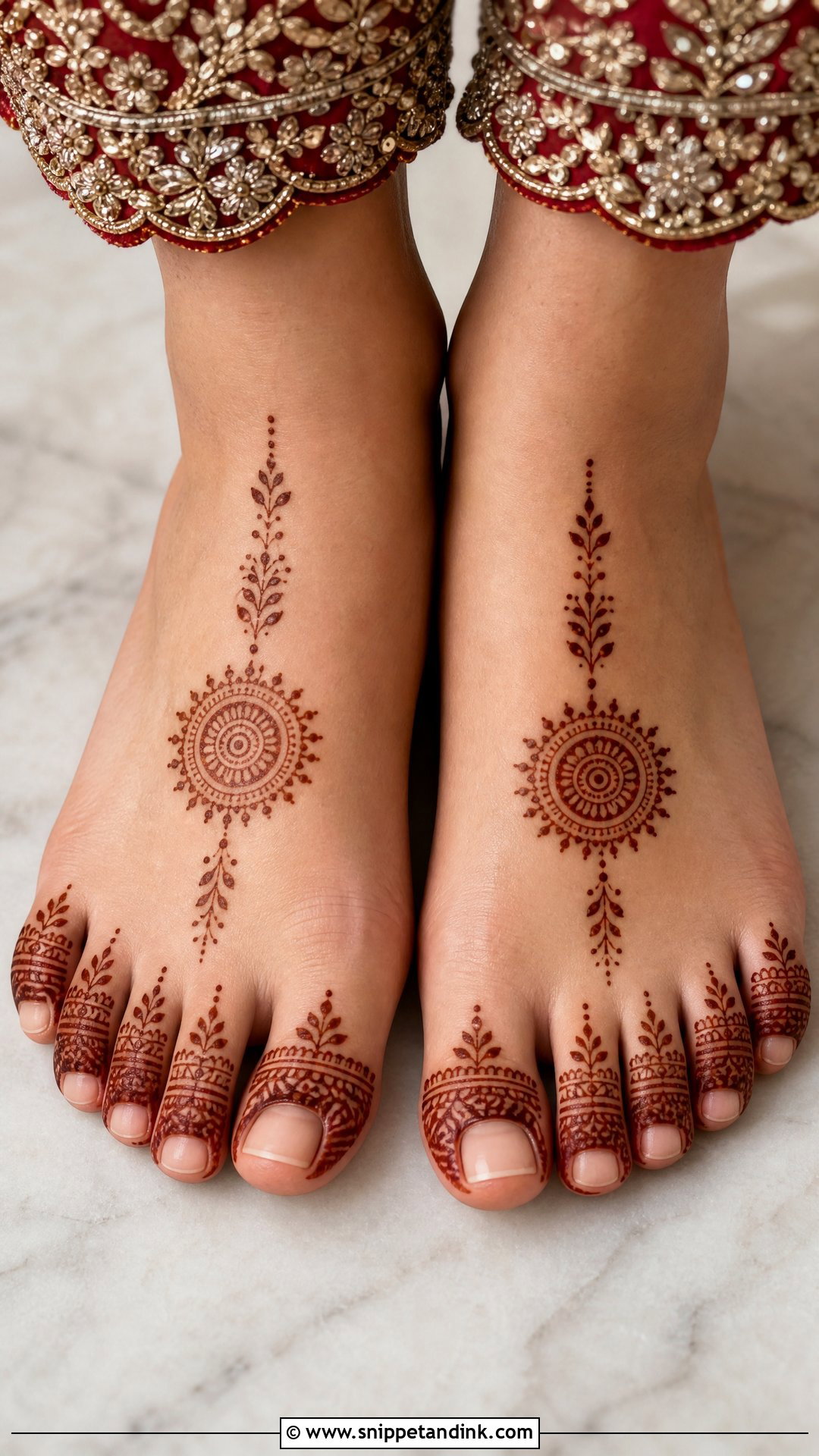 Bridal Toe Mehndi Design - Snippet and Ink - 20 Bridal Mehndi Designs Feet Brides