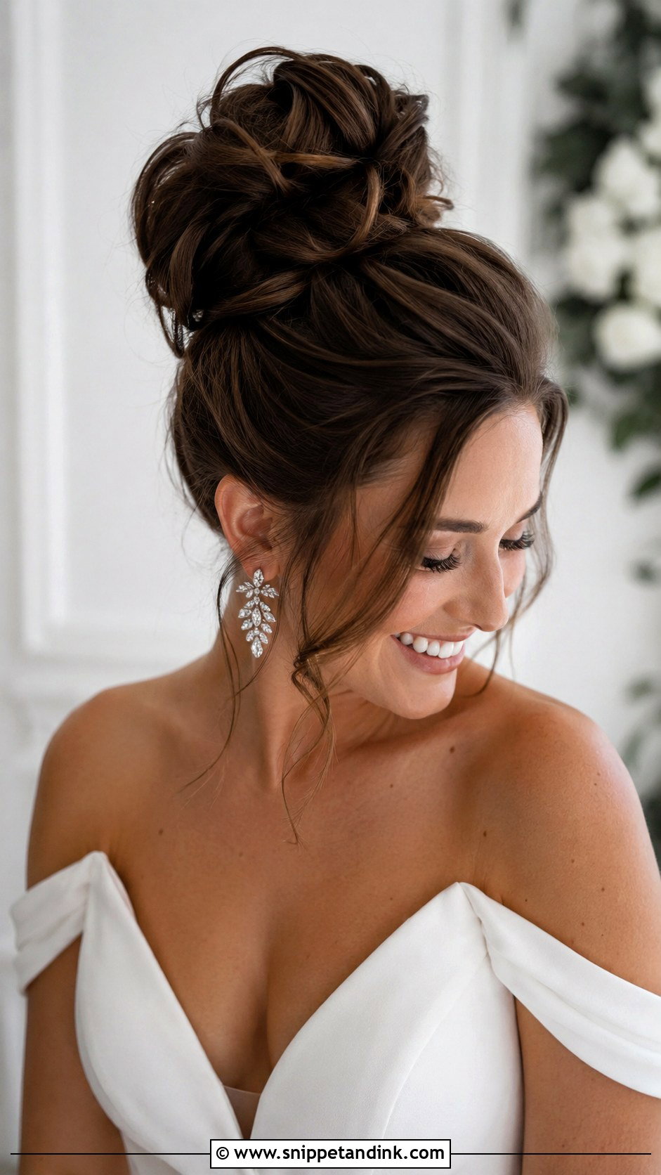 Bridal Top Knot Updo - Snippet and Ink - 30 Wedding Day Hair Ideas