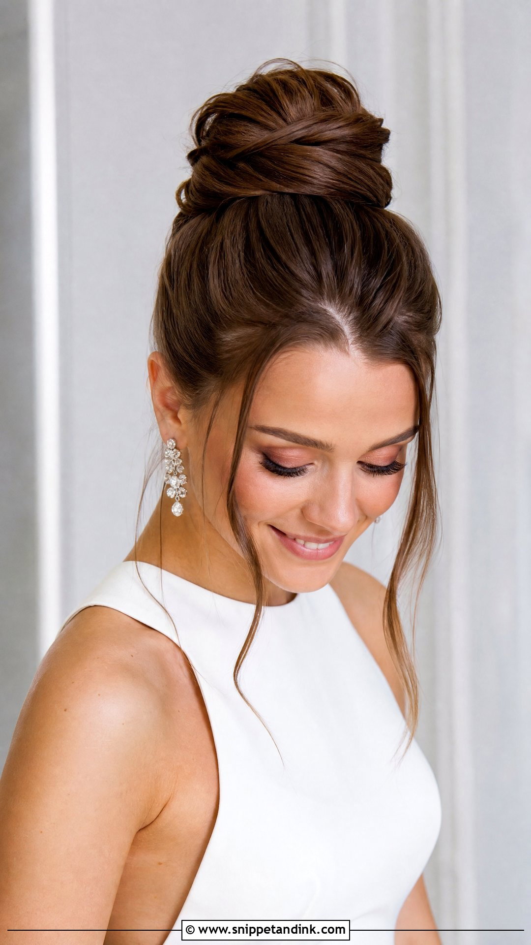 Bridal Top Knot Updo - Snippet and Ink - 20 Classic Bridal Hair Ideas