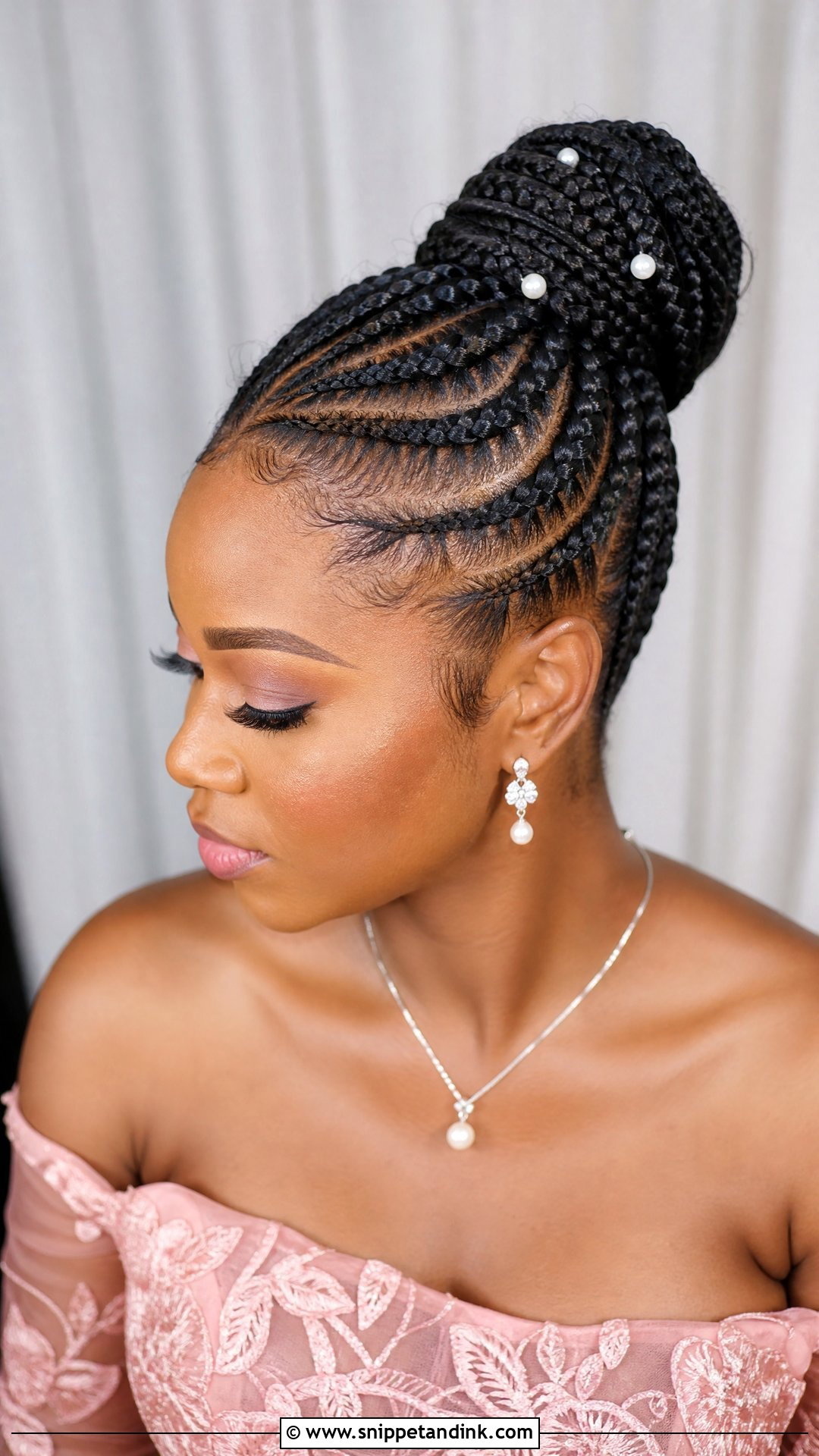 Bridal Train Braided Bun - Snippet and Ink - 15 Bridal Train Hairstyles in Nigeria