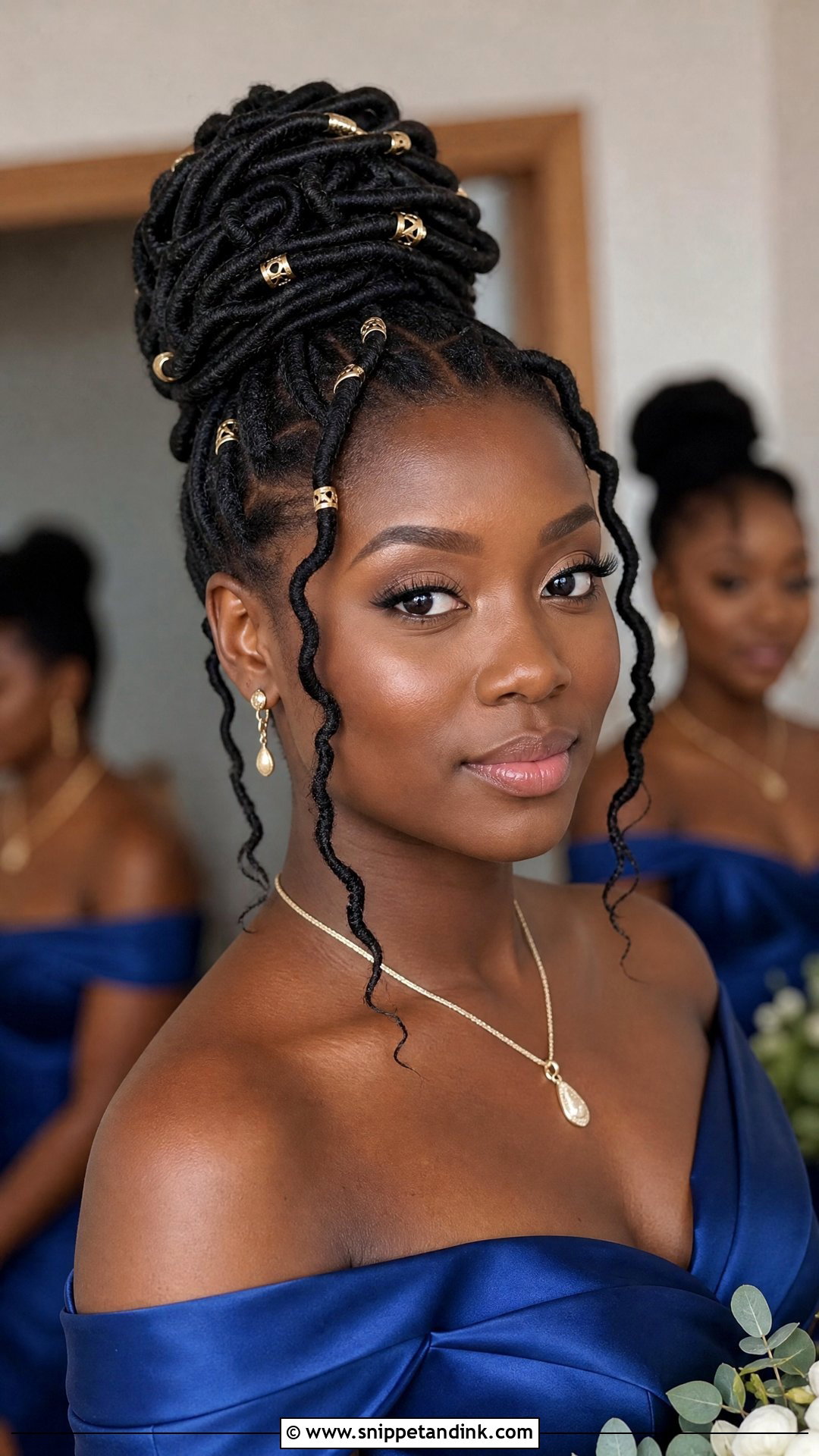 Bridal Train Faux Locs Updo - Snippet and Ink - 15 Bridal Train Hairstyles in Nigeria