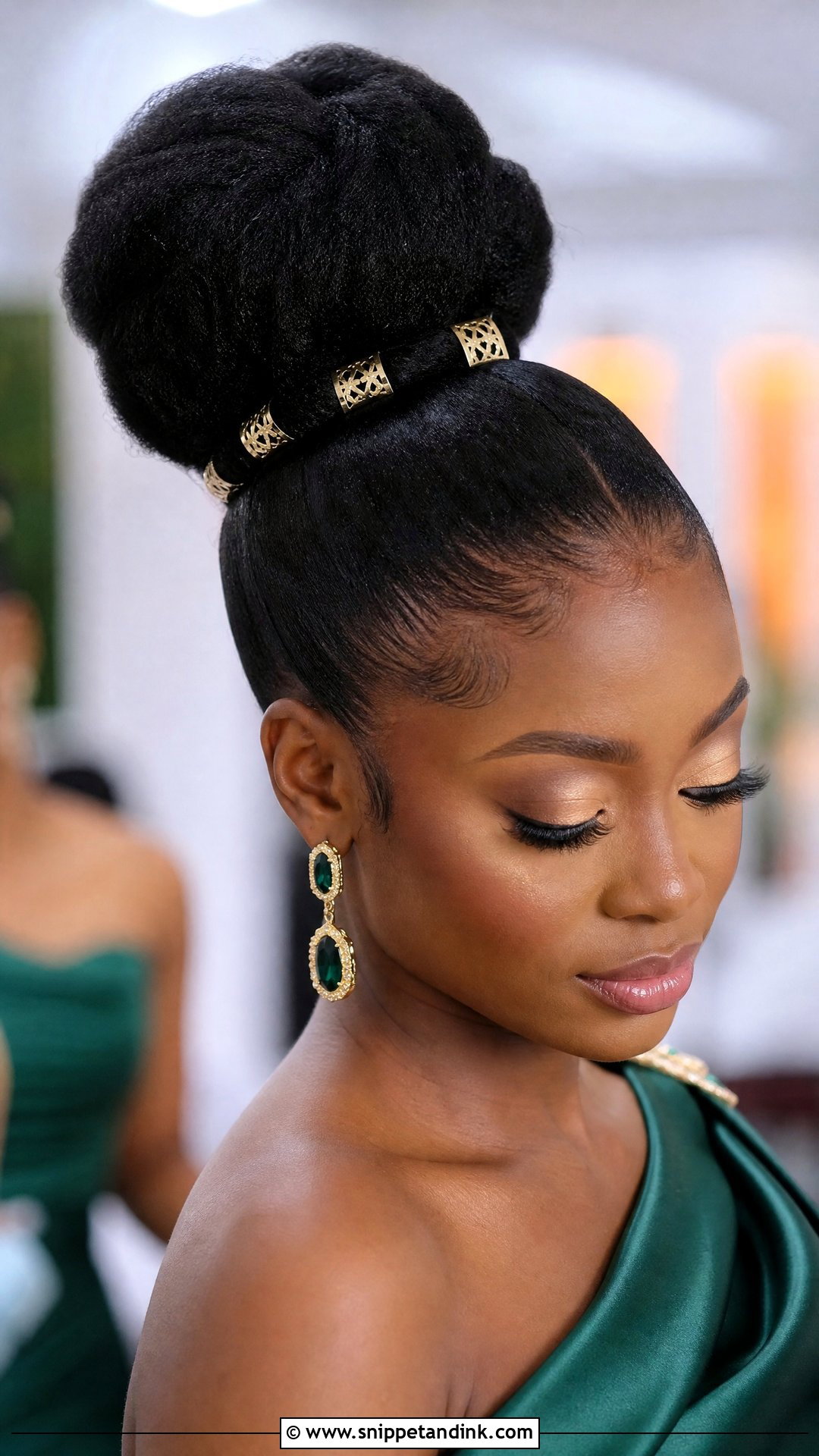 Bridal Train High Bun - Snippet and Ink - 15 Bridal Train Hairstyles in Nigeria