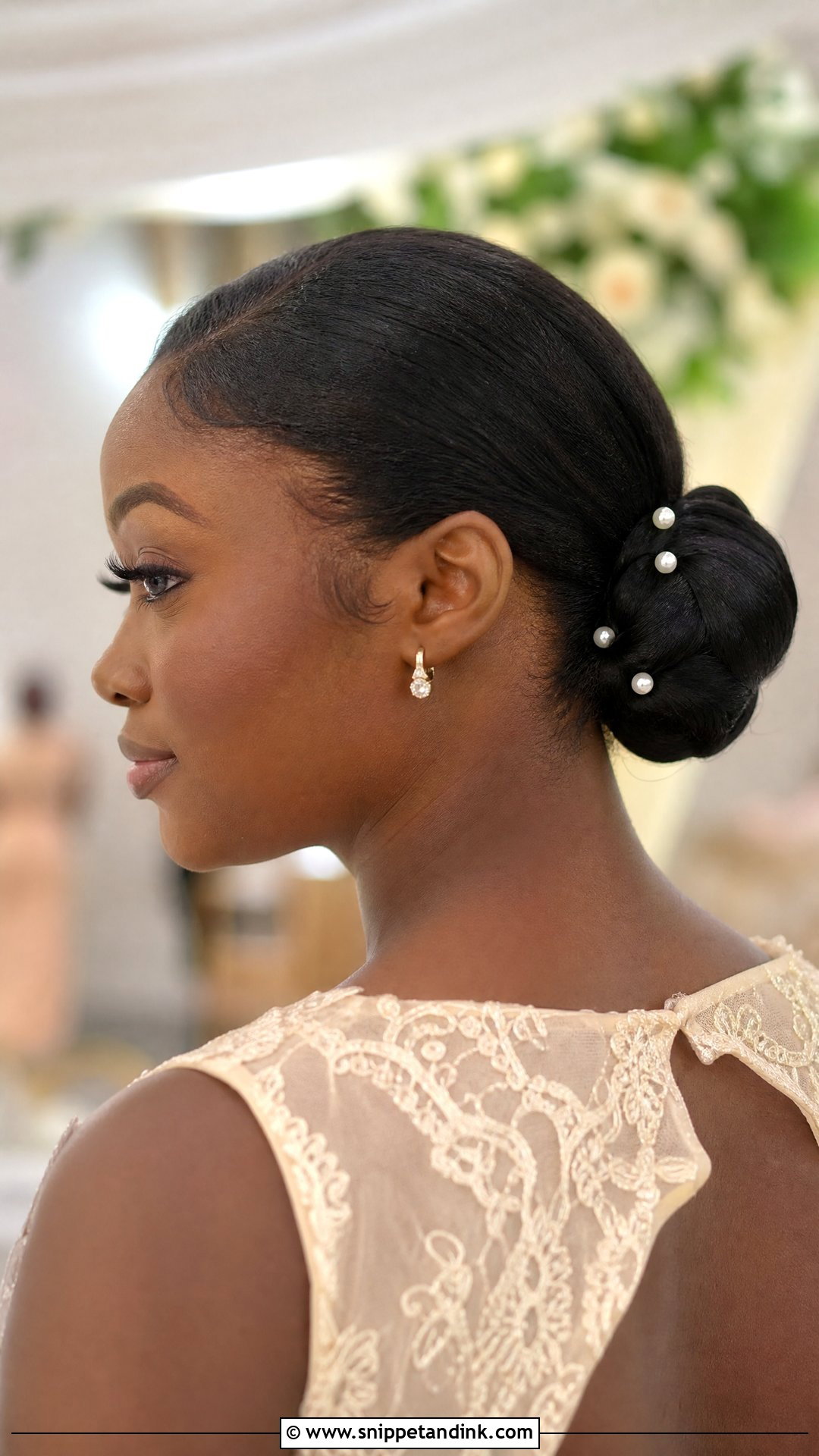 Bridal Train Sleek Low Bun - Snippet and Ink - 15 Bridal Train Hairstyles in Nigeria
