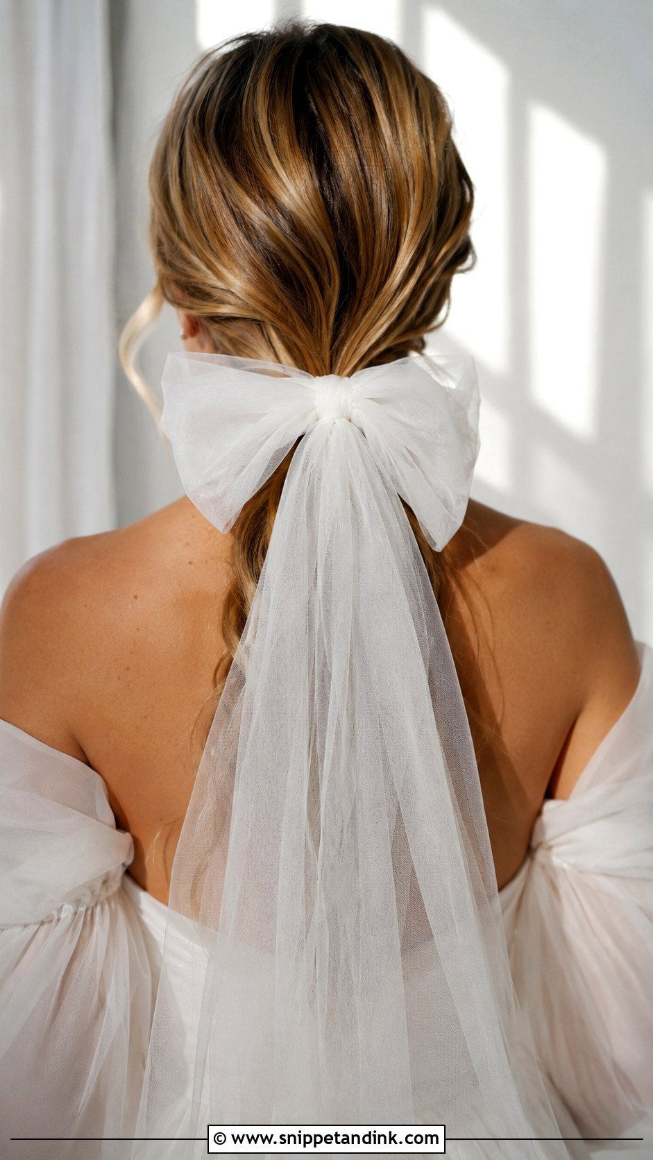 Bridal Tulle Bow - Snippet and Ink - 25 Hair Accessories for Bride